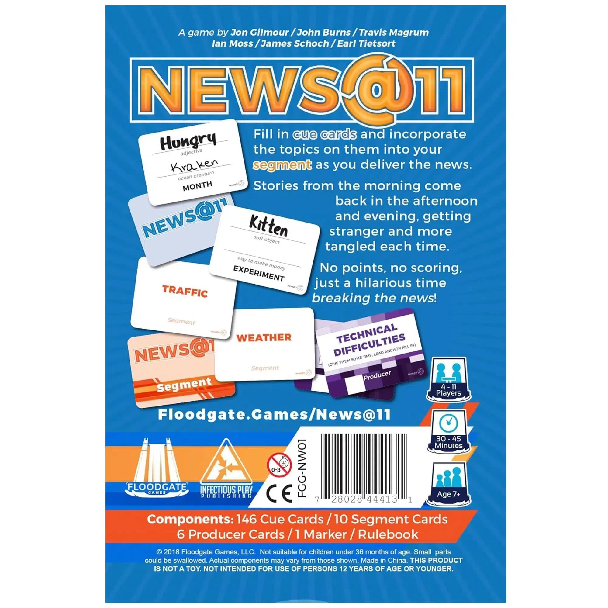 News@11 - Party Party Card Game for Family, and Adults (4-11 Players, Ages 7+) - Floodgate Games - Image 3
