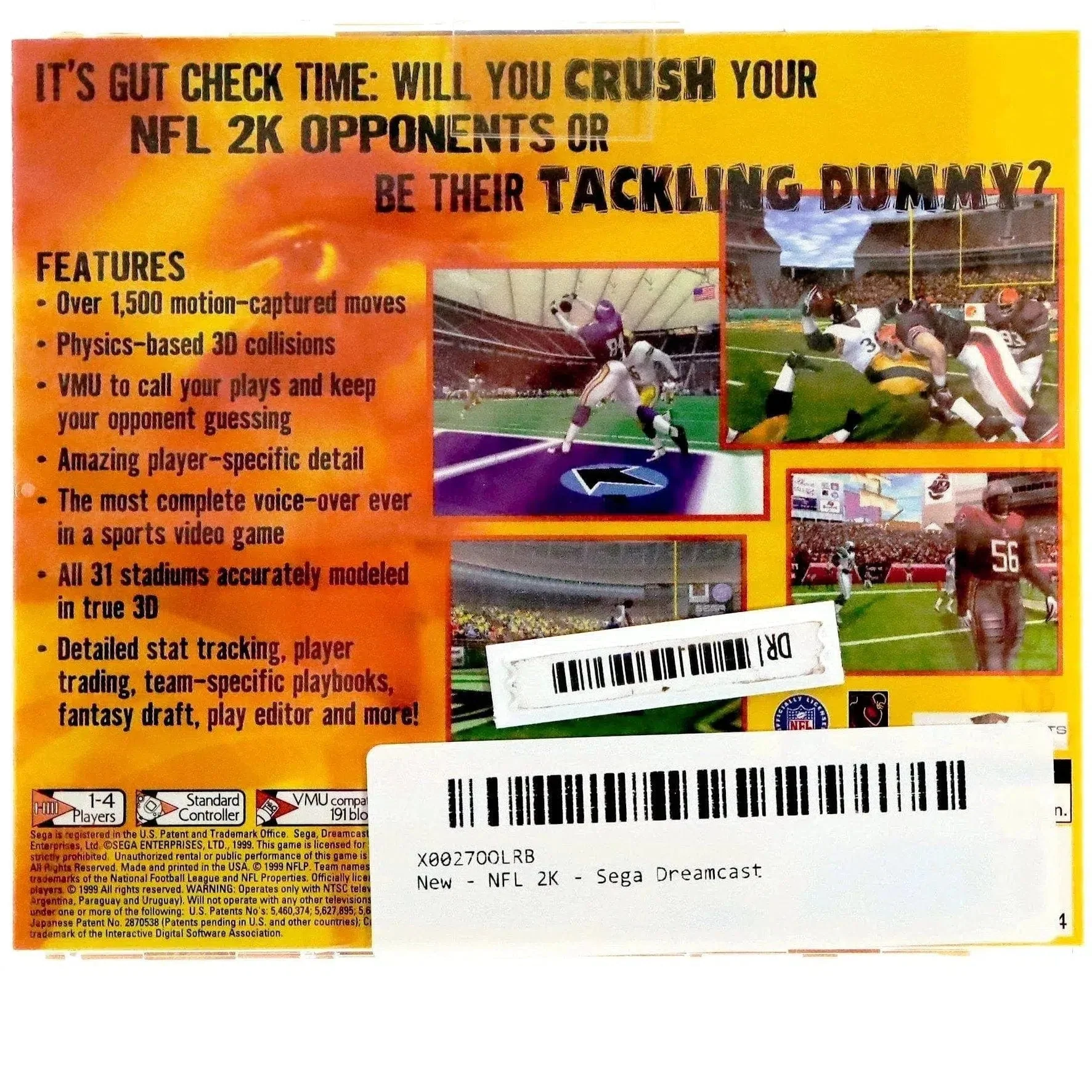 NFL 2K - Sega Dreamcast - Image 3