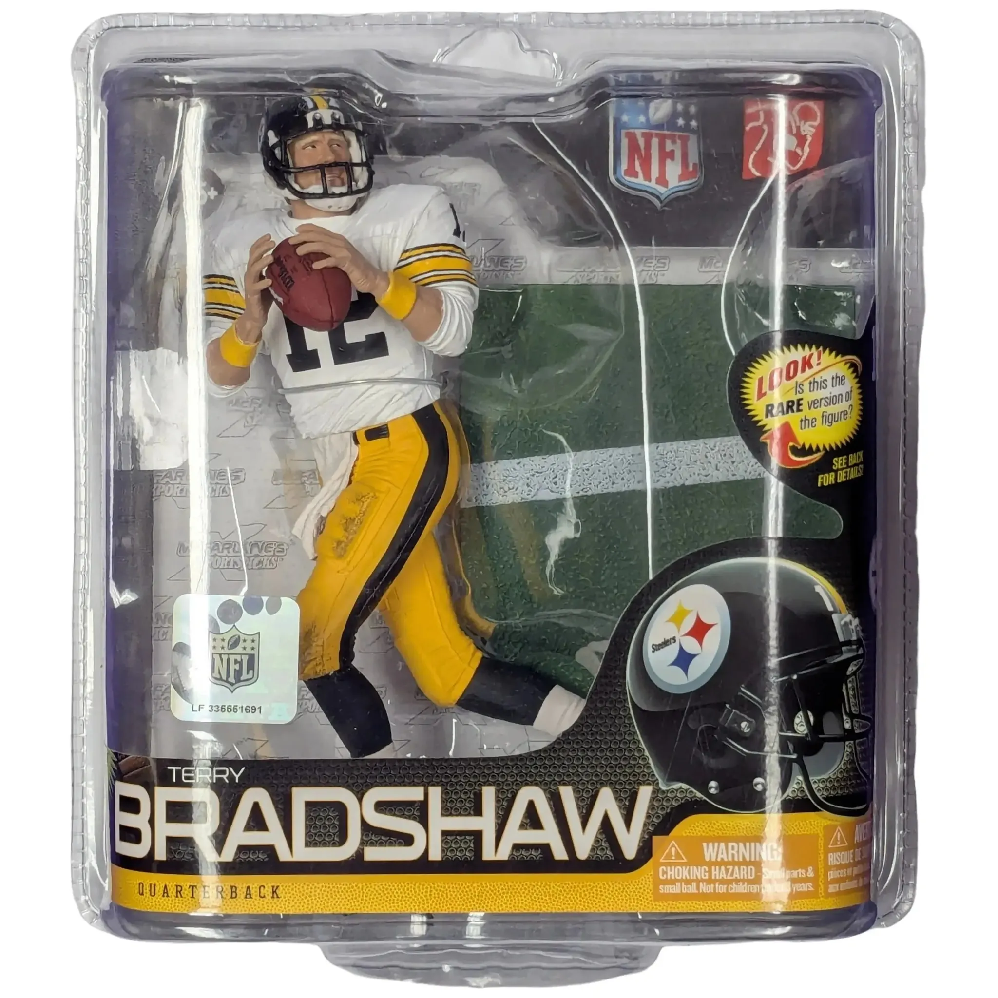 NFL [Pittsburgh Steelers] - White Jersey Terry Bradshaw Quarterback Figure (6", Limited Bronze Edition: 1 of 3,000)- McFarlane Toys - NFL Series 26 (2011)