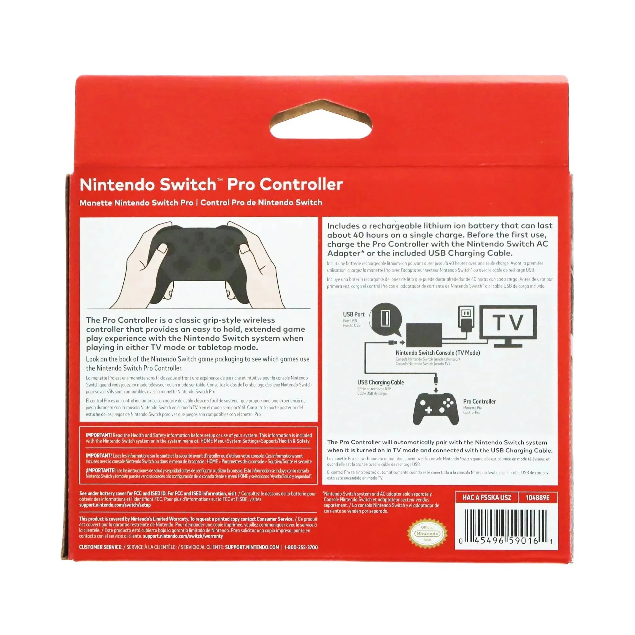 Nintendo Switch Pro Controller (Black) - Official Nintendo Branded Controller - Image 5