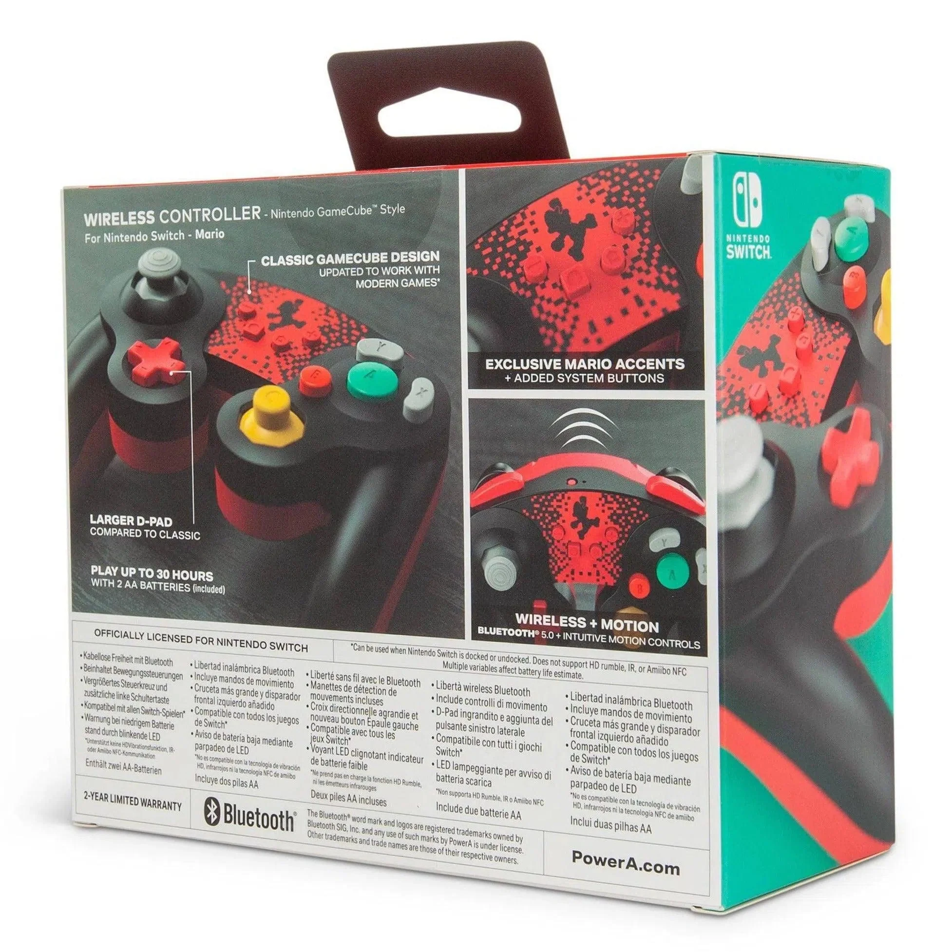Nintendo Switch Wireless Controller (Mario Version) - PowerA - GameCube Style - Image 10