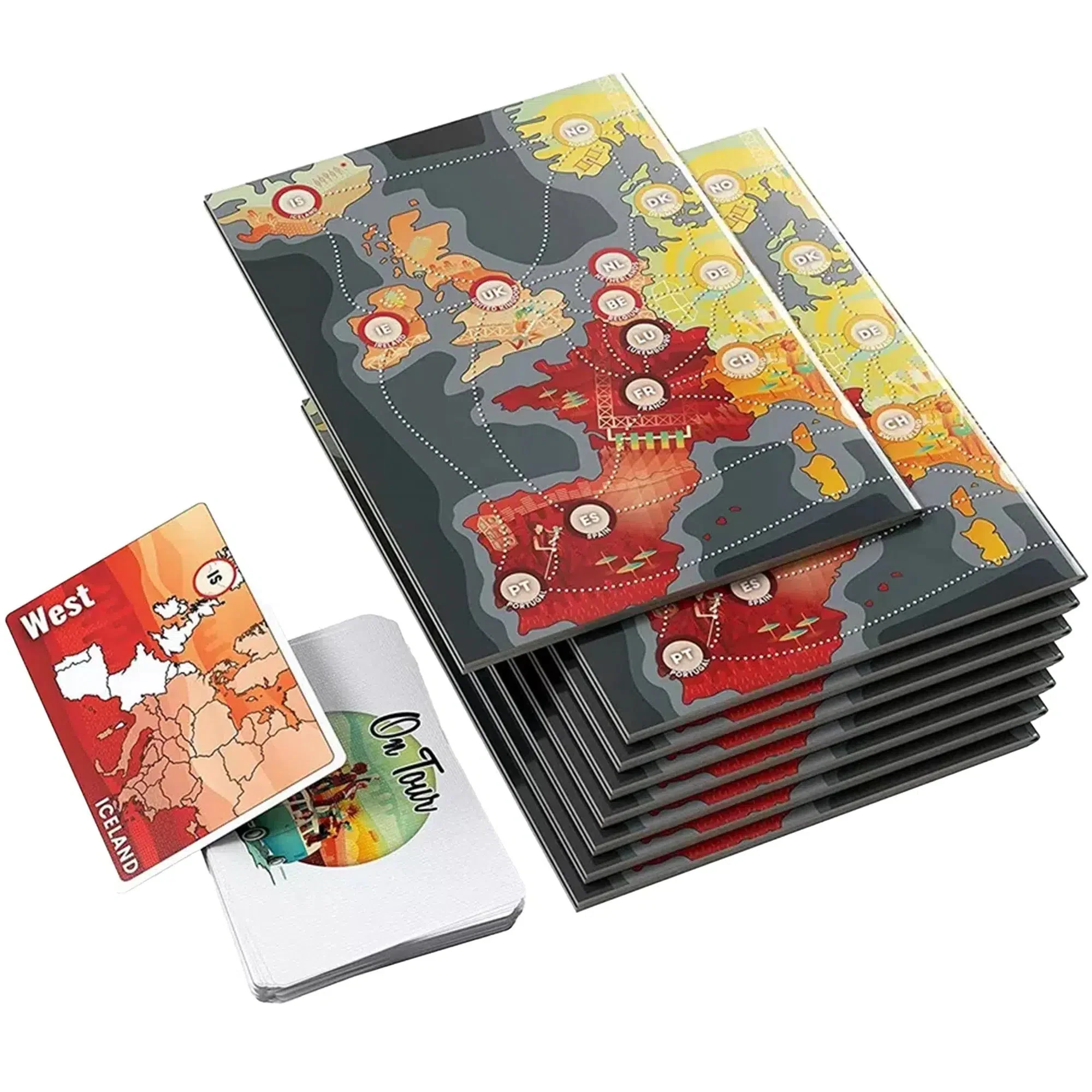 On Tour: USA & Europe - Dice-Based Travel Board Game for Family, Adults, and Children (1-8 Players, Ages 7+) - Allplay - Image 6