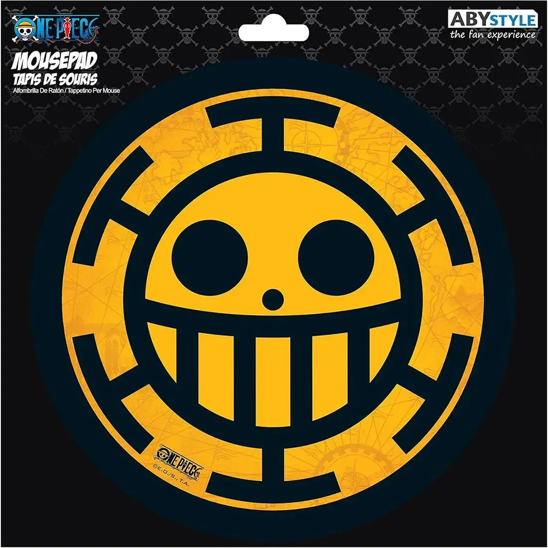One Piece - The Heart Pirates Jolly Roger Circle Mousepad (8.5") - ABYstyle