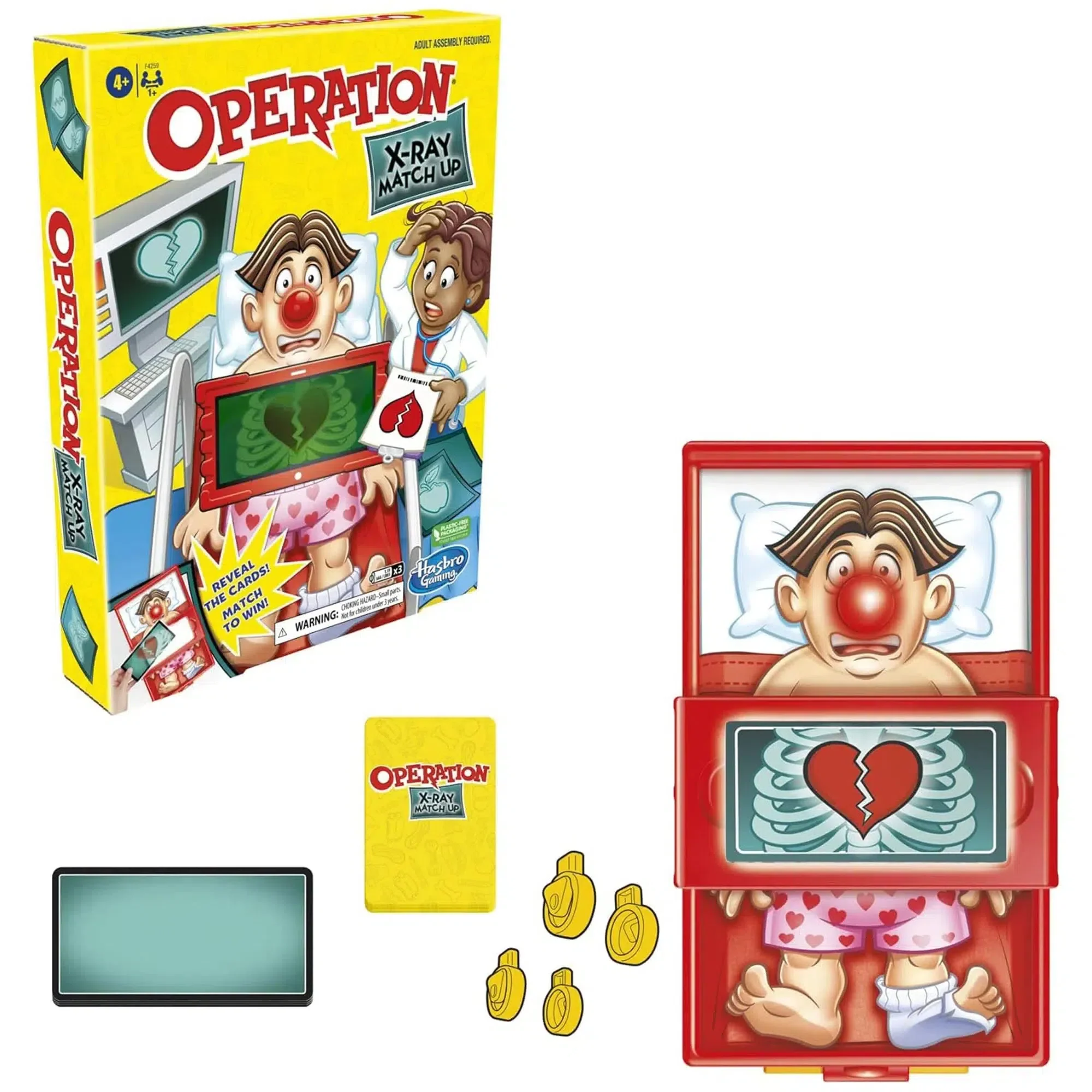 Operation: X-Ray Match Up - Dexterity Medical Game for Children (2+ Players, Ages 4+) - Hasbro Gaming - Image 2