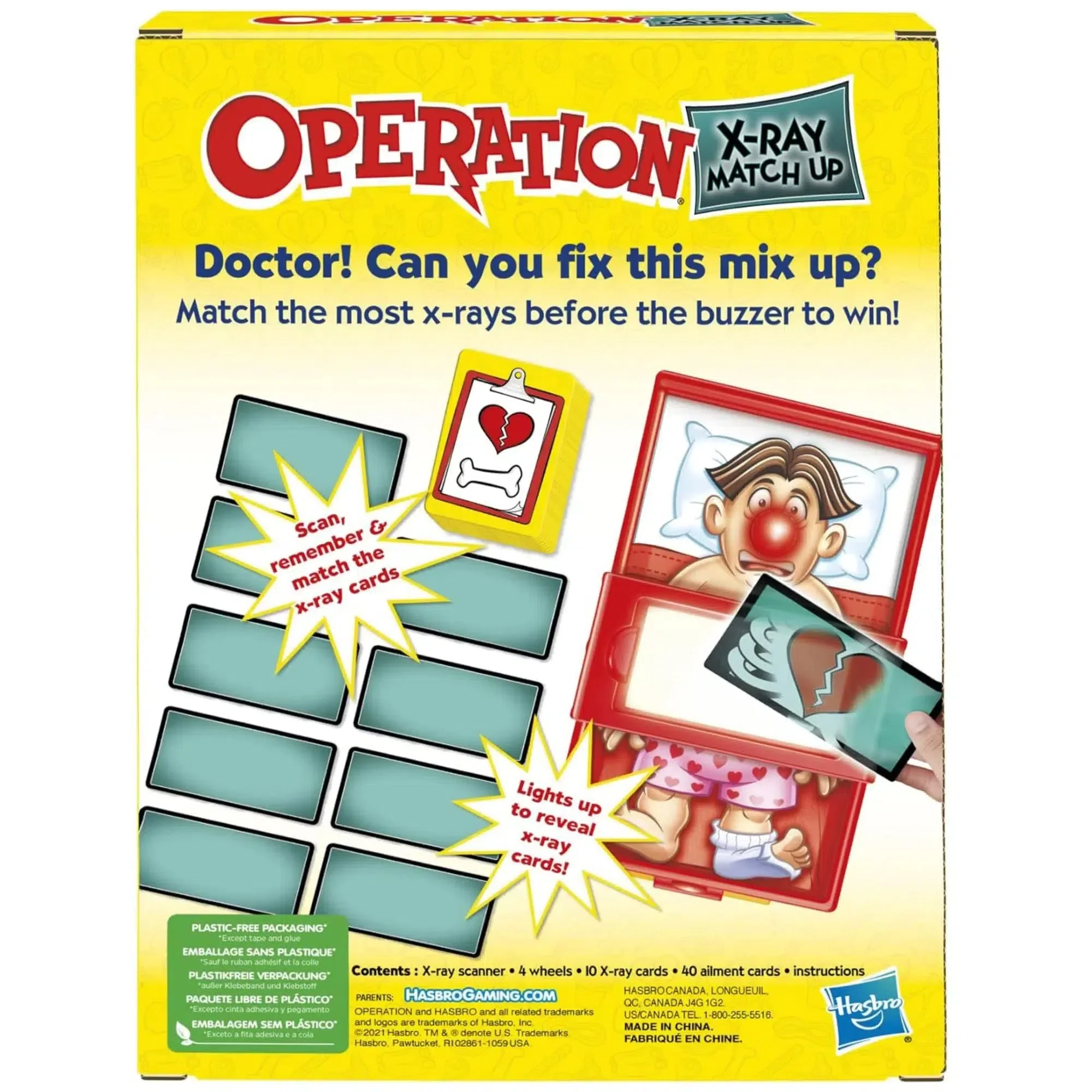 Operation: X-Ray Match Up - Dexterity Medical Game for Children (2+ Players, Ages 4+) - Hasbro Gaming - Image 3
