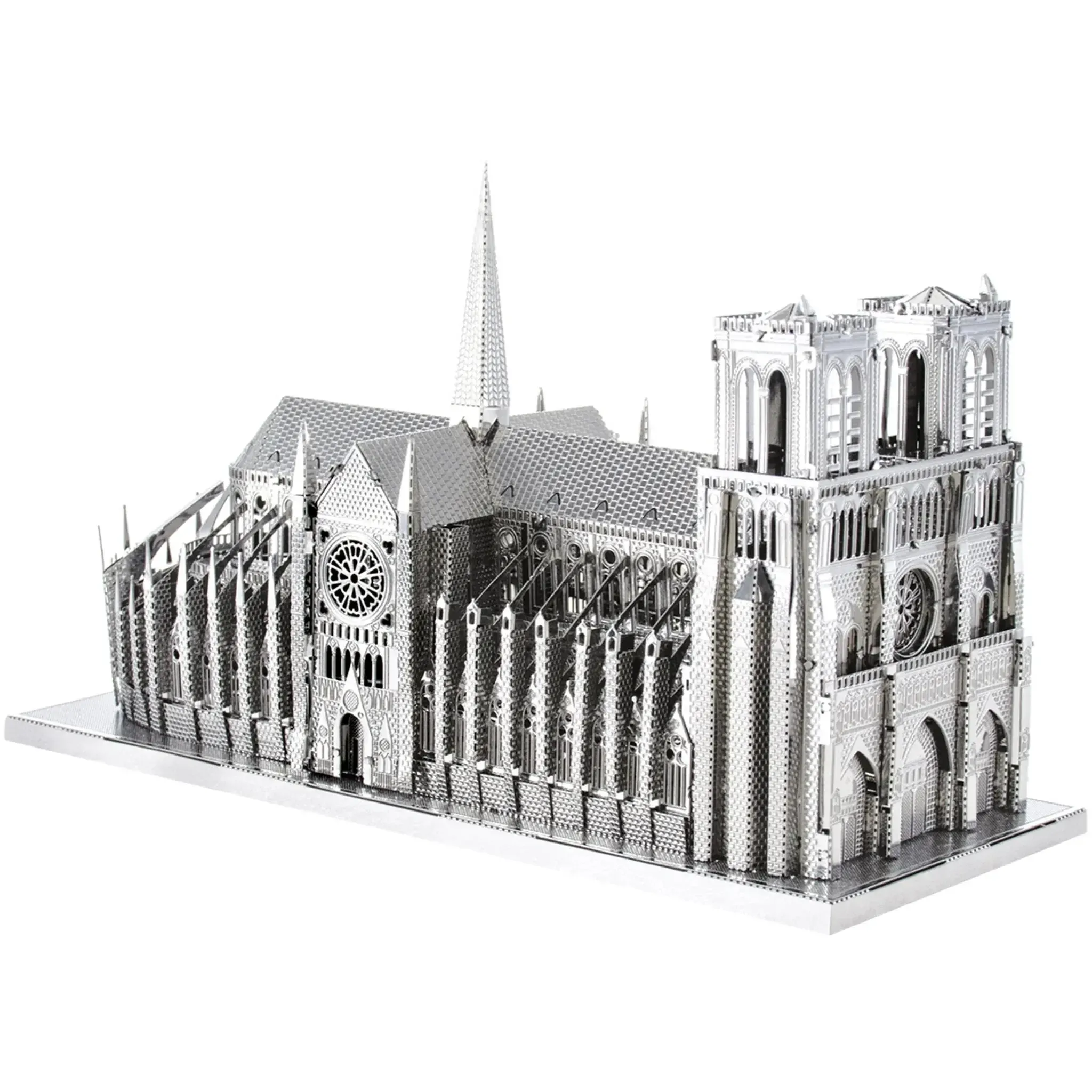 Paris - Notre Dame de Paris Cathedral Building Figure 3D Model Kit (Steel, Hard Difficulty) - Fascinations - Metal Earth Premium Series - (2024) - Image 5