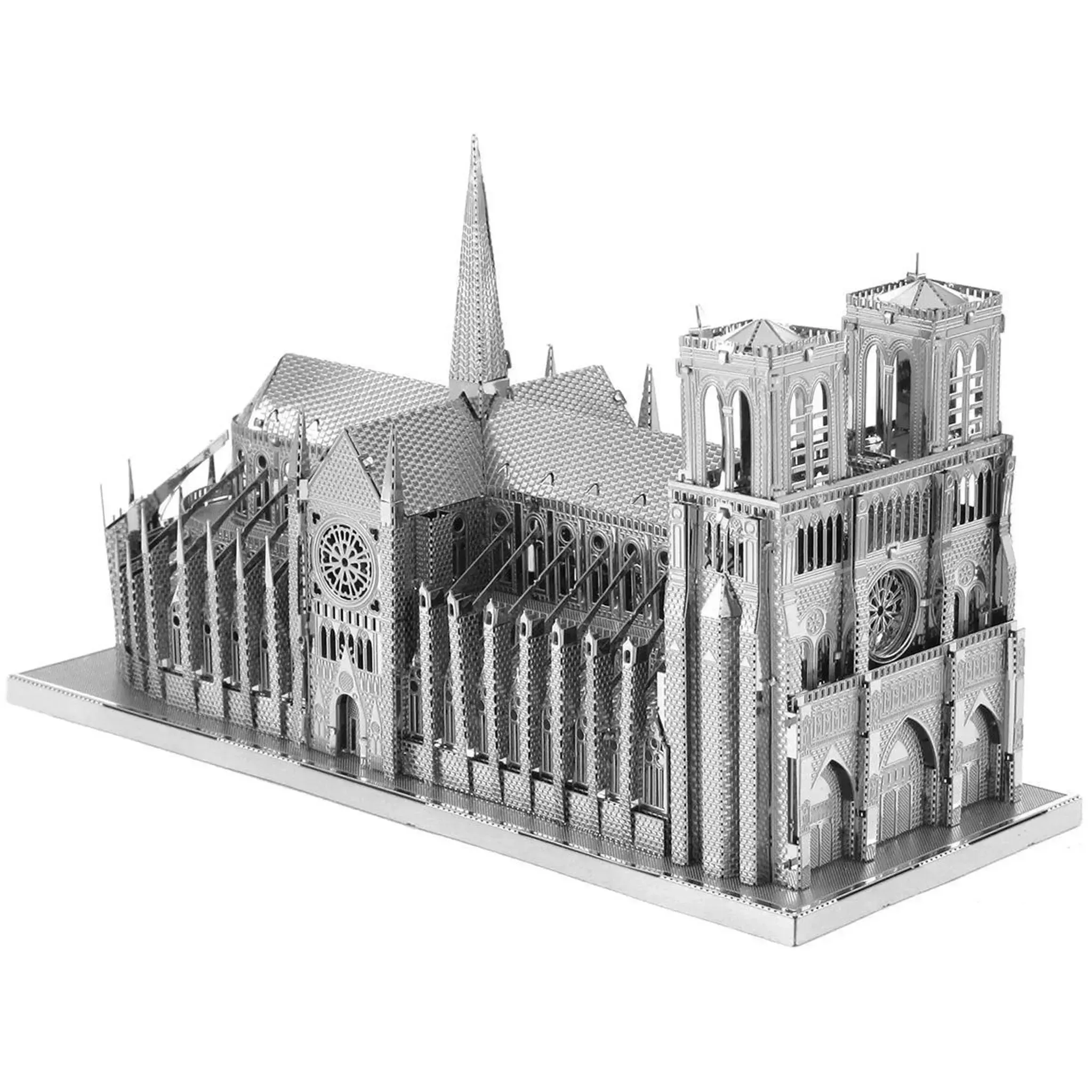 Paris - Notre Dame de Paris Cathedral Building Figure 3D Model Kit (Steel, Hard Difficulty) - Fascinations - Metal Earth Premium Series - (2024) - Image 7