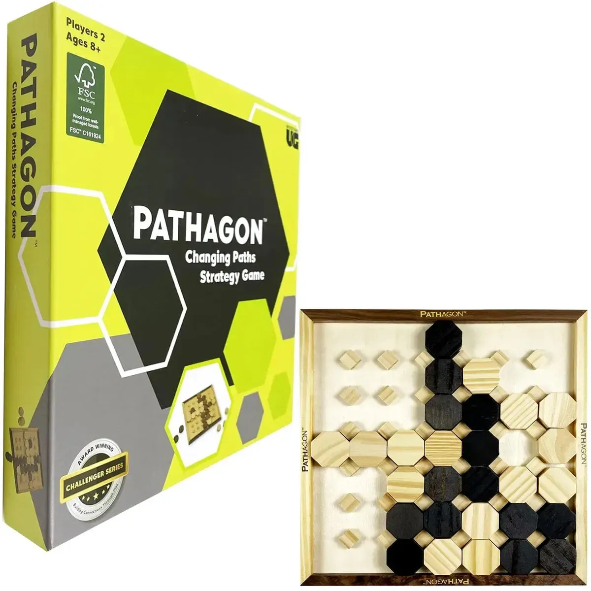 Pathagon - Abstract Math Board Game for Family, Adults, and Children (2 Players, Age 8+) - University Games - Image 2