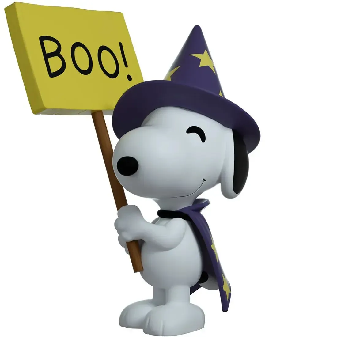 Peanuts - Halloween Costume Snoopy holding "Boo!" Sign Figure (5") - Youtooz - Image 2