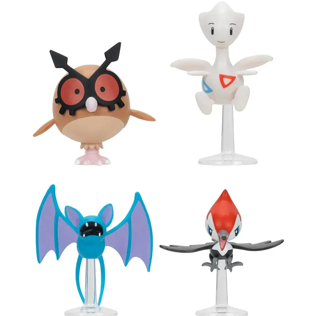 Pokémon - Flying-type Battle Pack Figure Set (Togetic, Pikipek, Zubat & Hoothoot) - Jazwares - Battle Ready Series - Image 2