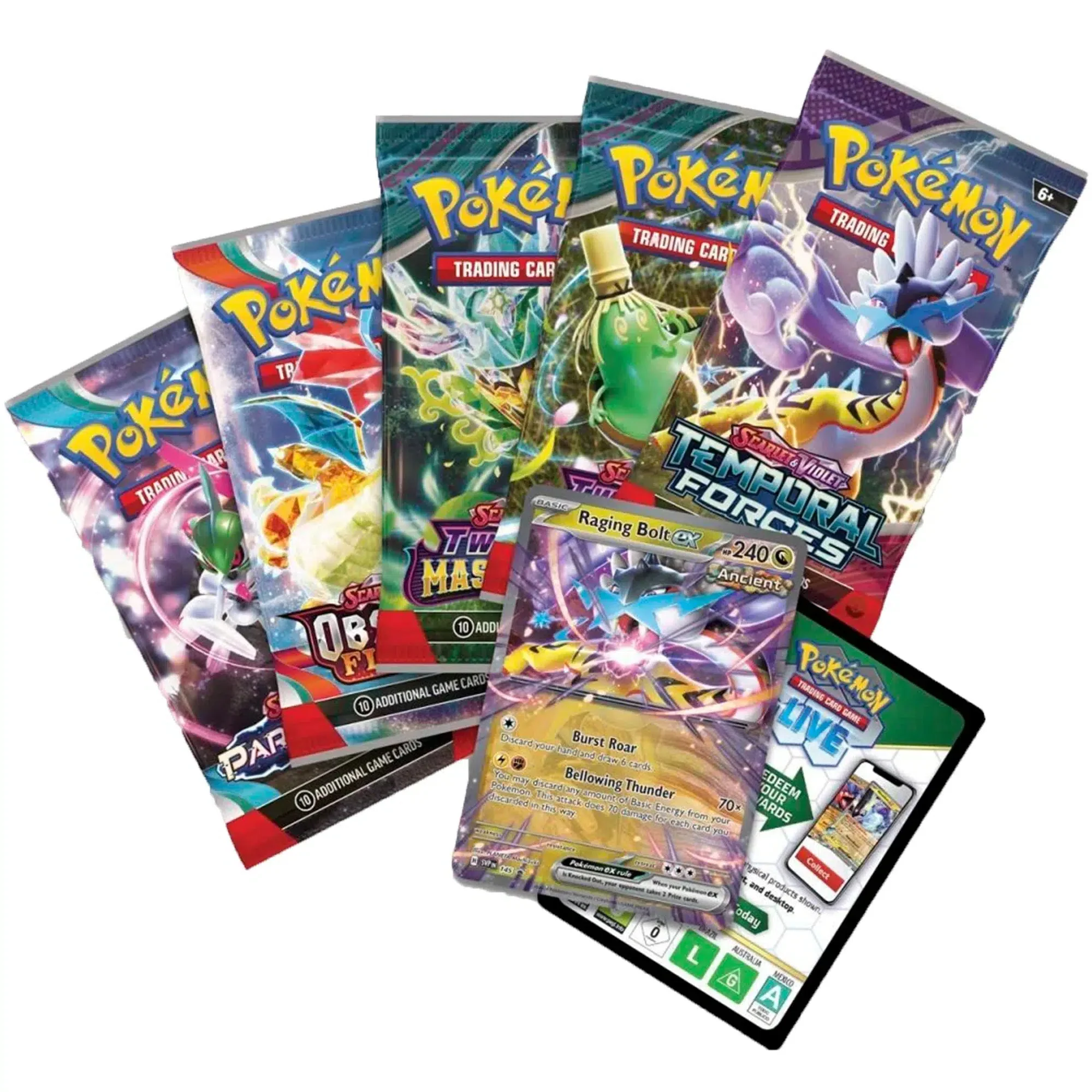 Pokémon TCG [Paradox Destinies] - Raging Bolt ex Tin - The Pokémon Company International - Image 2