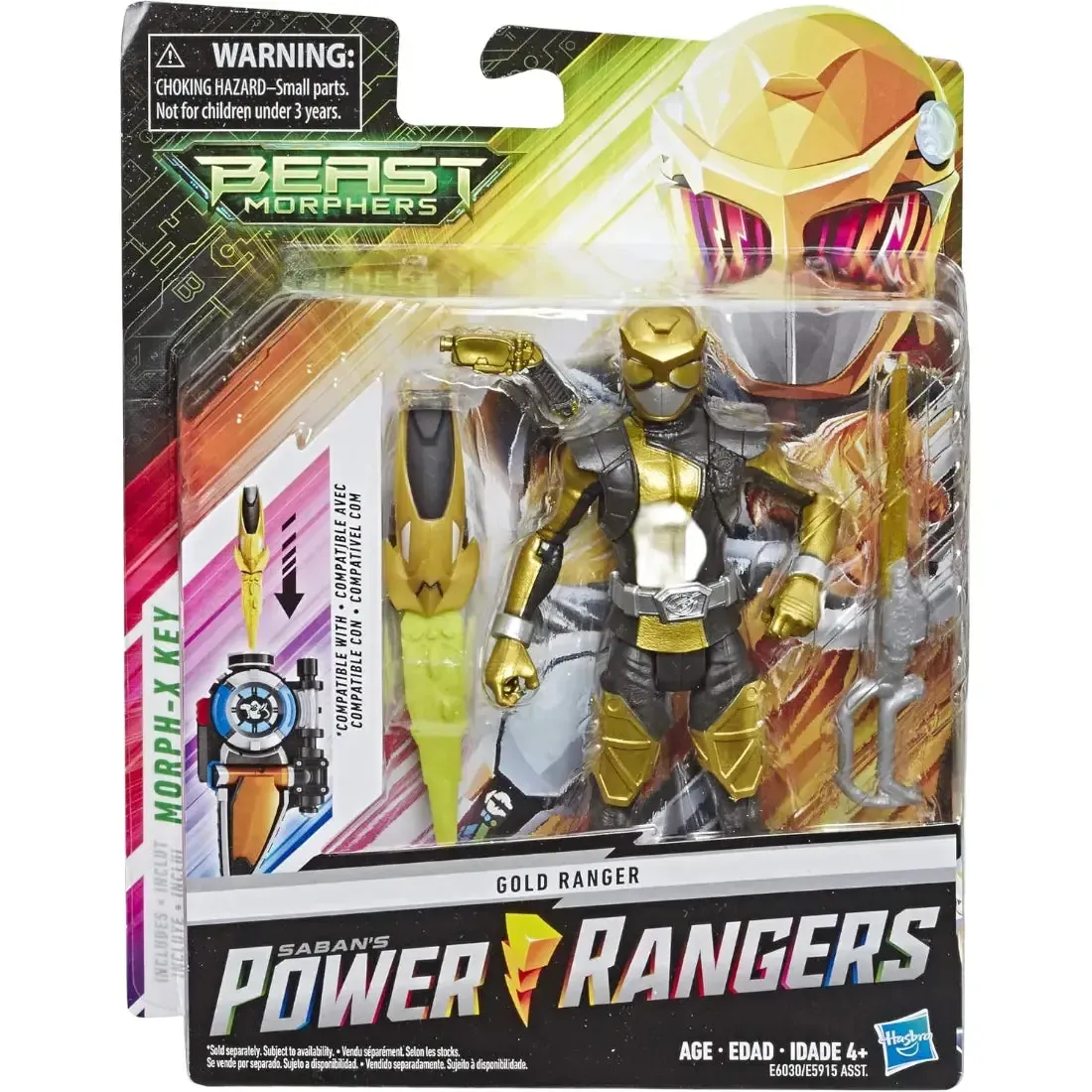 Power Rangers Beast Morphers - Gold Ranger Action Figure (6") - Hasbro