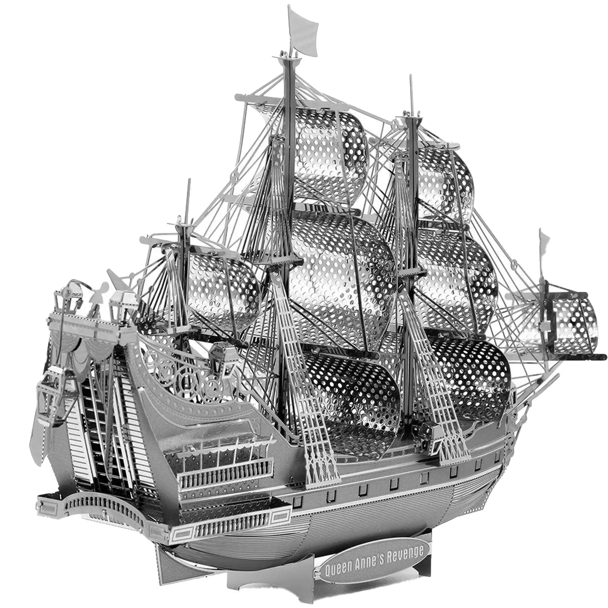Queen Anne's Revenge Pirate Ship 3D Figure Model Kit (Steel, Moderate Difficulty) - Fascinations - Metal Earth Premium Series - (2023) - Image 5