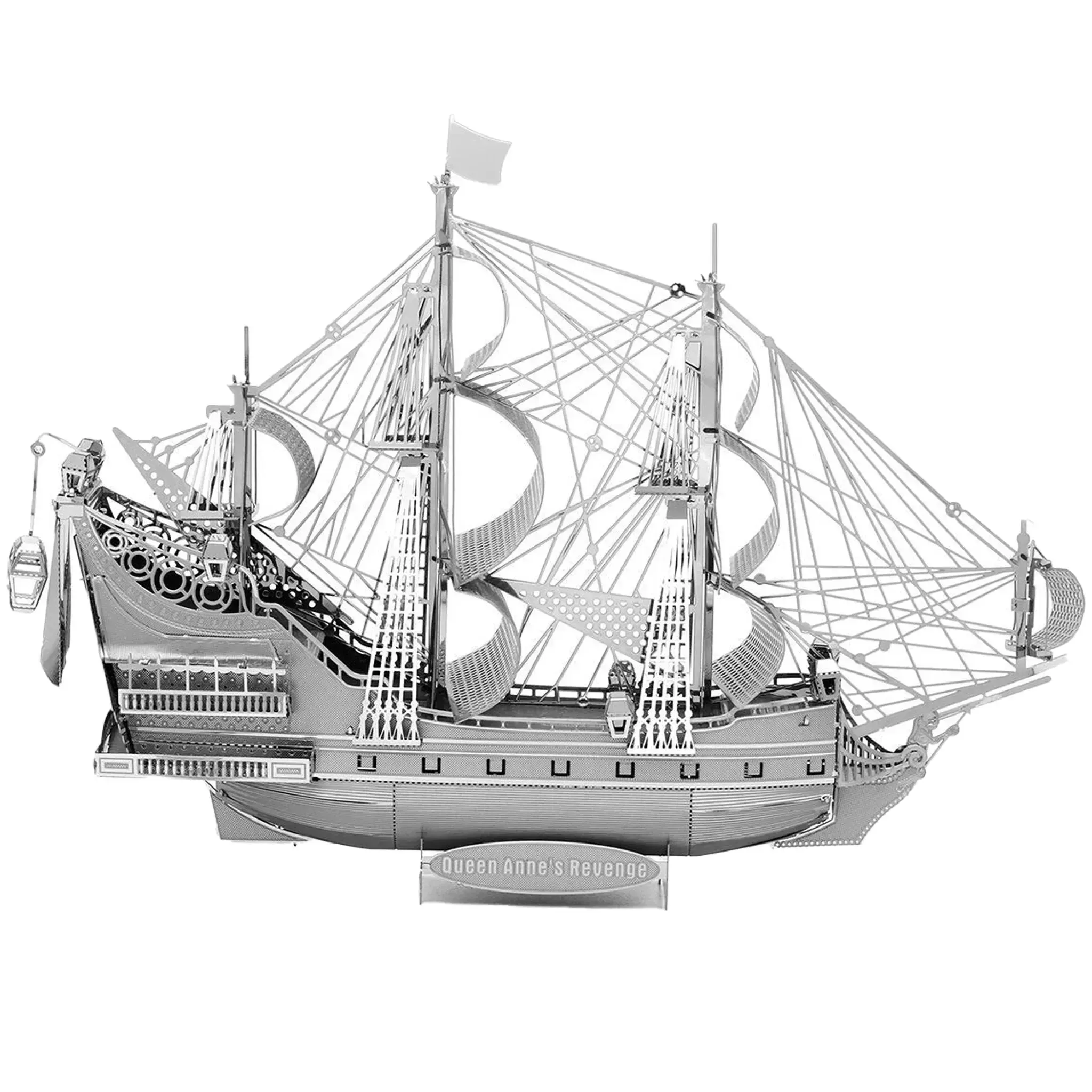 Queen Anne's Revenge Pirate Ship 3D Figure Model Kit (Steel, Moderate Difficulty) - Fascinations - Metal Earth Premium Series - (2023) - Image 6