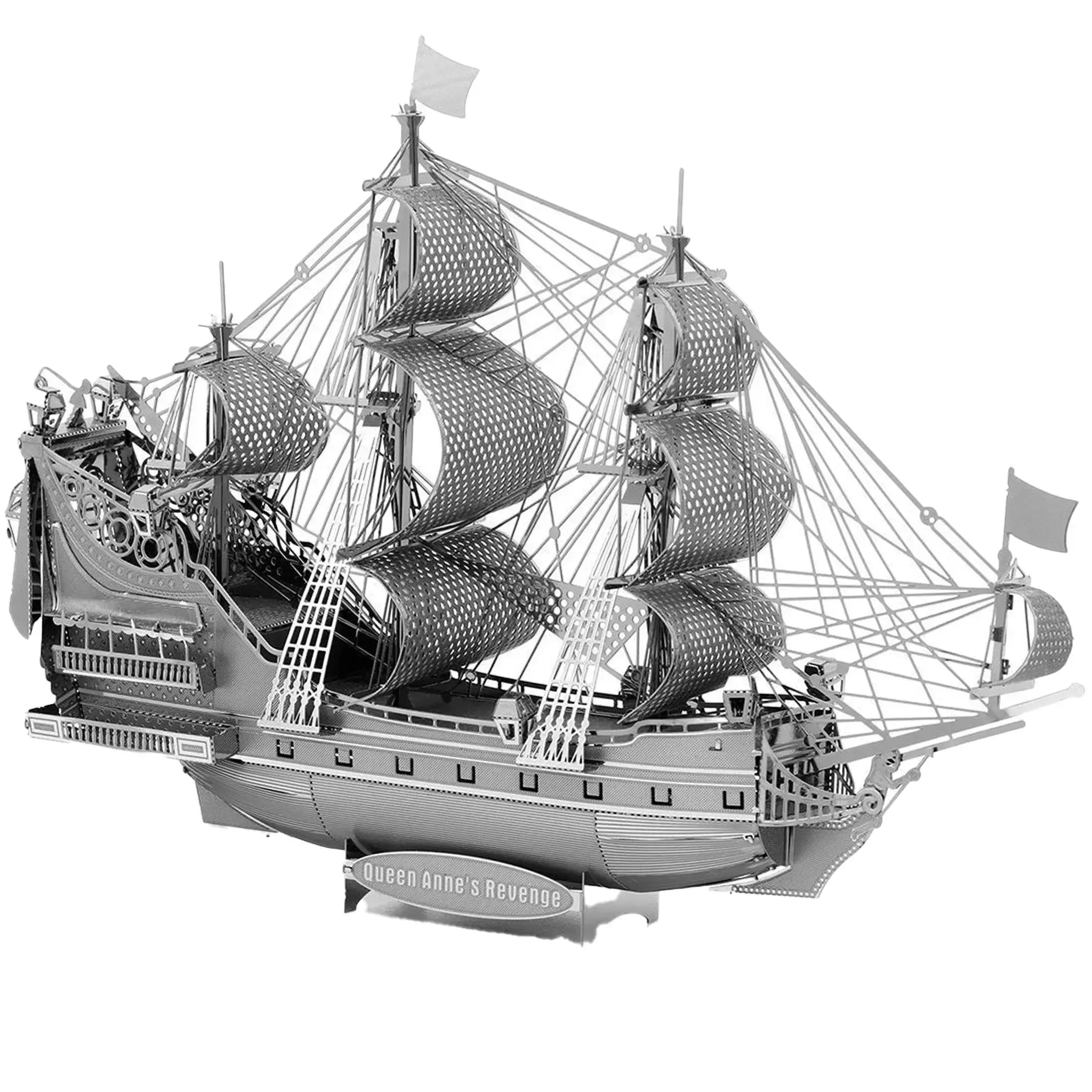 Queen Anne's Revenge Pirate Ship 3D Figure Model Kit (Steel, Moderate Difficulty) - Fascinations - Metal Earth Premium Series - (2023) - Image 7