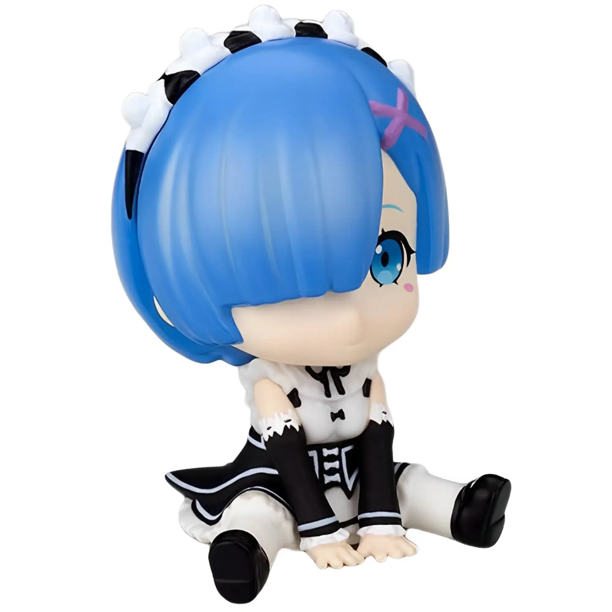 Re:Zero Starting Life in Another World - Sitting Chibi Rem Figure (3.94") - Penguin Parade - Petanko Soft Vinyl Series - Image 2