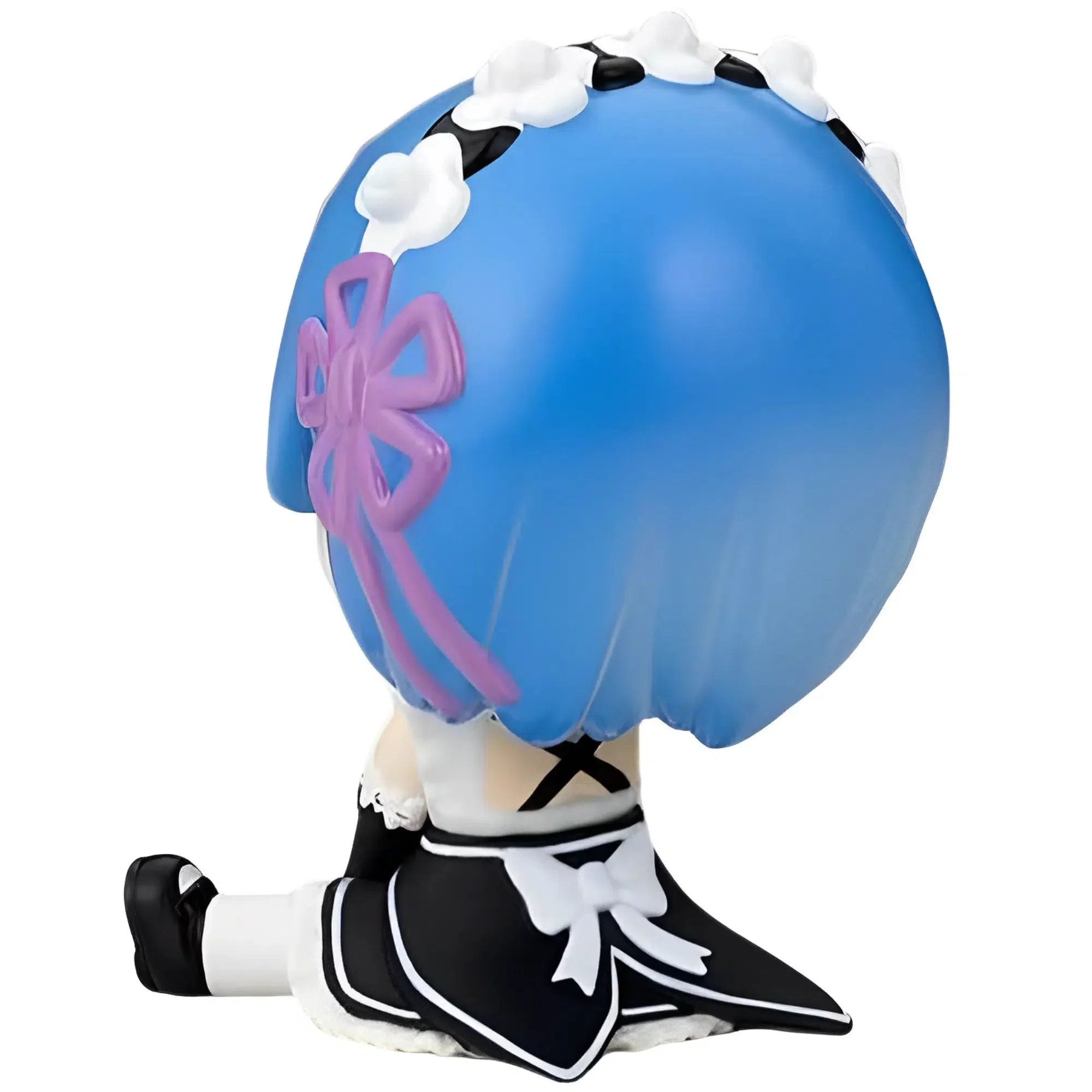 Re:Zero Starting Life in Another World - Sitting Chibi Rem Figure (3.94") - Penguin Parade - Petanko Soft Vinyl Series - Image 4