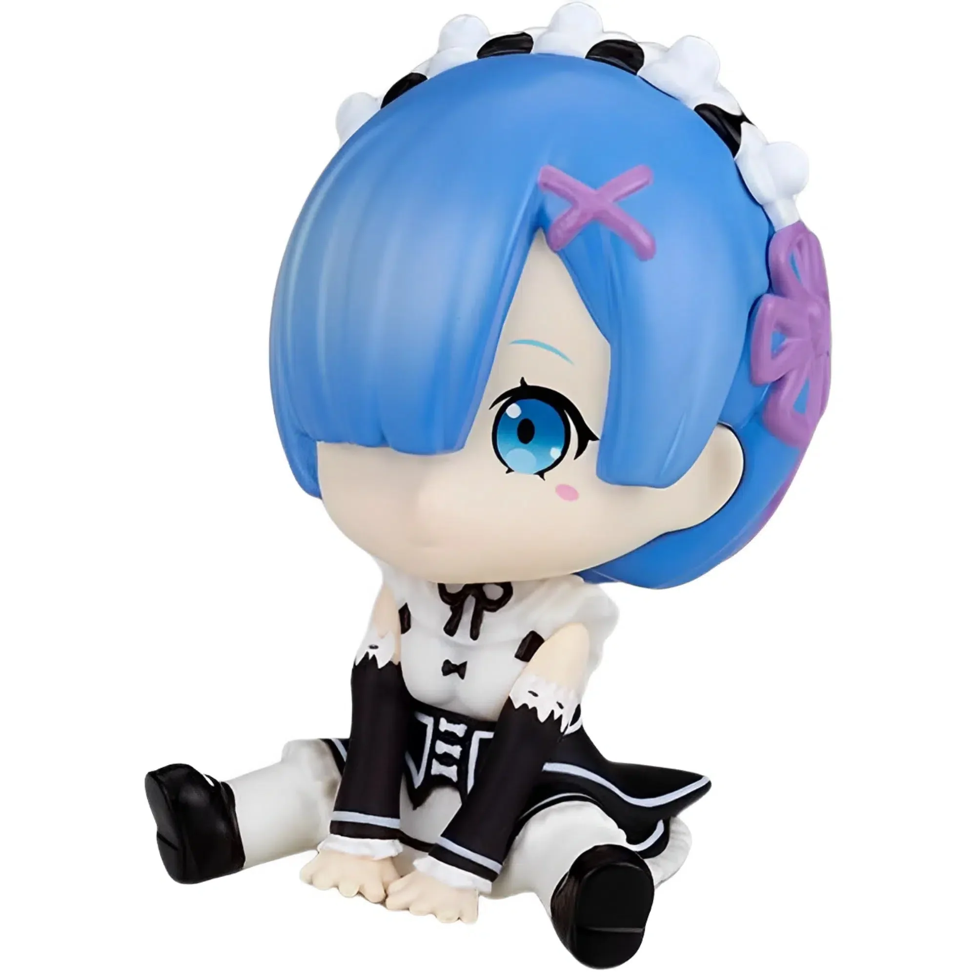Re:Zero Starting Life in Another World - Sitting Chibi Rem Figure (3.94") - Penguin Parade - Petanko Soft Vinyl Series - Image 5