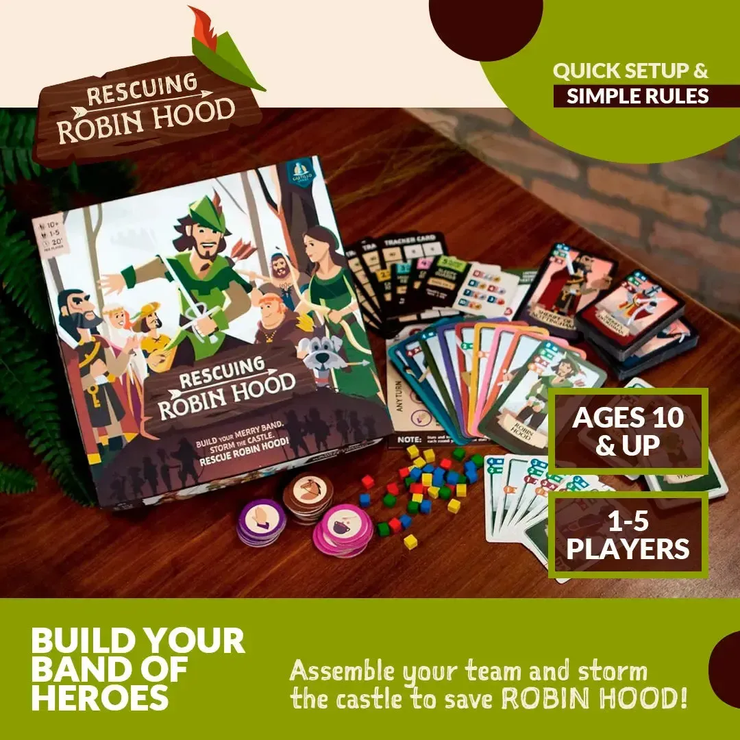 Rescuing Robin Hood - Cooperative Fantasy Board Game for Family, Adults & Children (1-5 Players, Ages 10+) - Image 2