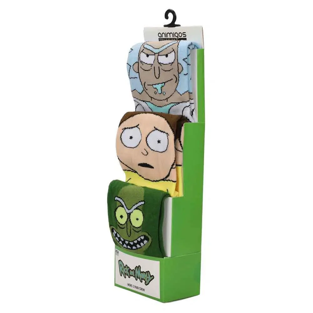 Rick and Morty - Character Crew Socks (3 Pairs) - Bioworld - Animigos Series - Image 8