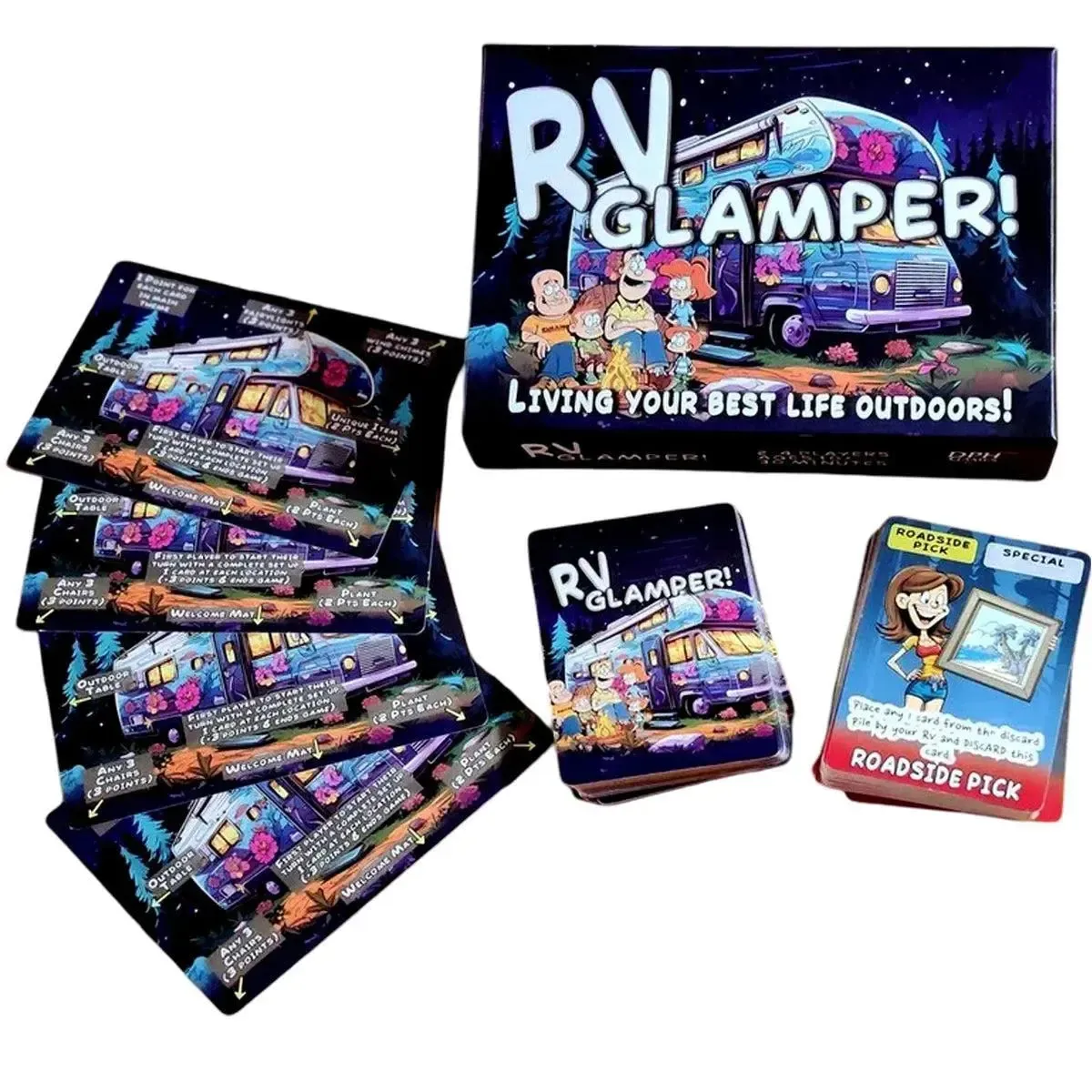 RV Glamper! - Competitive Pirates Card Game for Family, Adults, and Children (2-4 Players, Age 10+) - DPH Games - Image 2