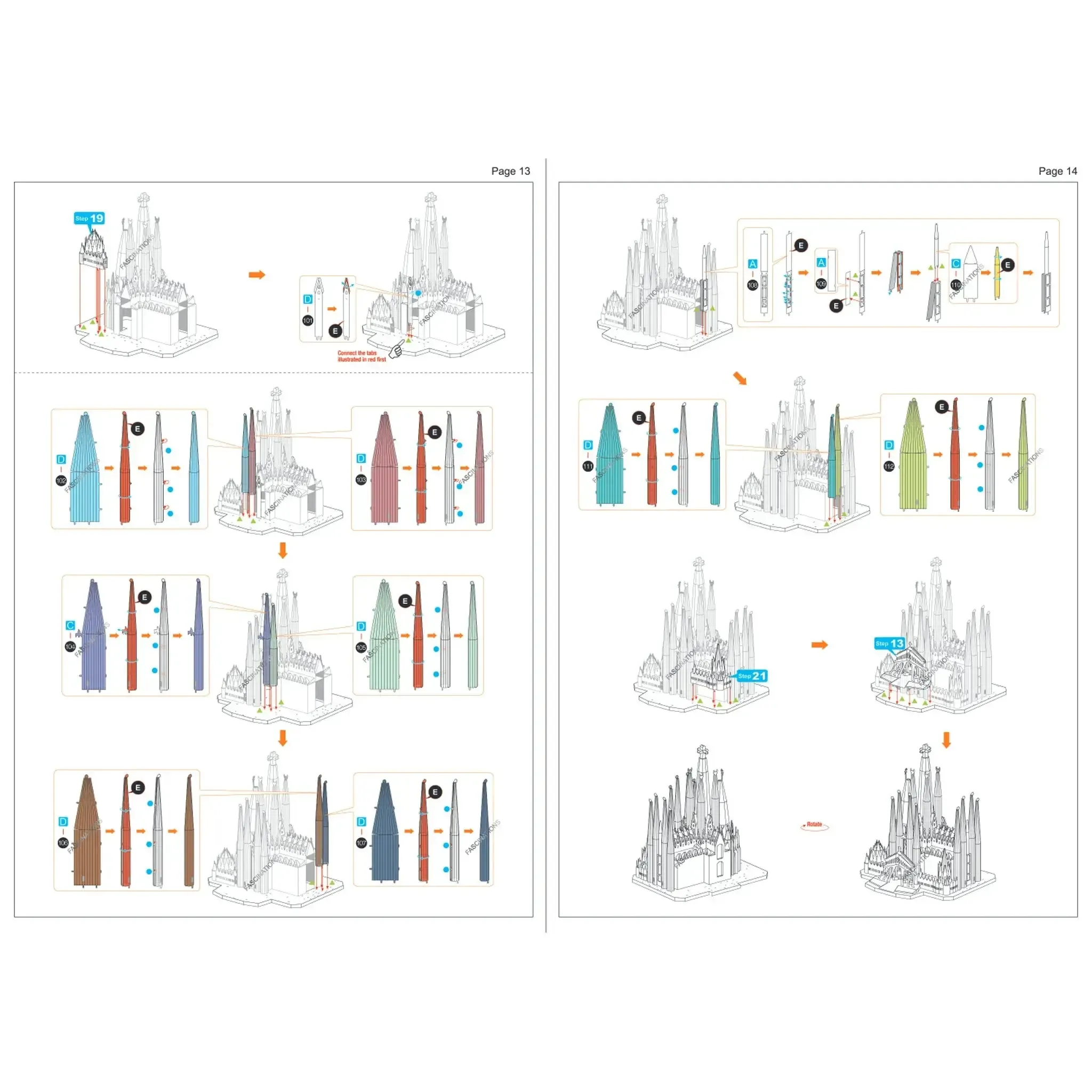 Sagrada Familia Basilica Building 3D Figure Model Kit (1:988 Scale, Steel, Hard Difficulty) - Fascinations - Metal Earth Premium Series - (2024) - Image 13
