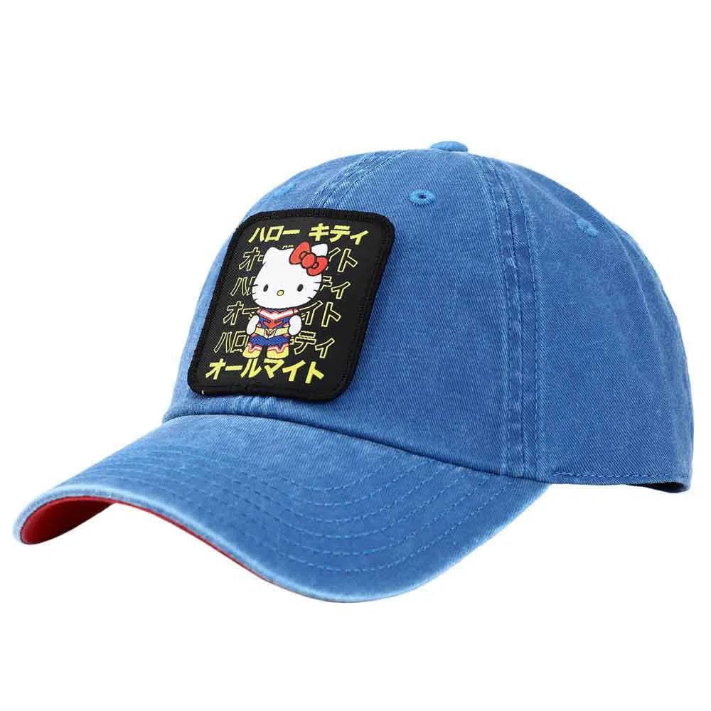 Sanrio [Hello Kitty] x My Hero Academia - Hello Kitty All Might Patch Hat (Blue, Embroidered) - Bioworld - Image 3