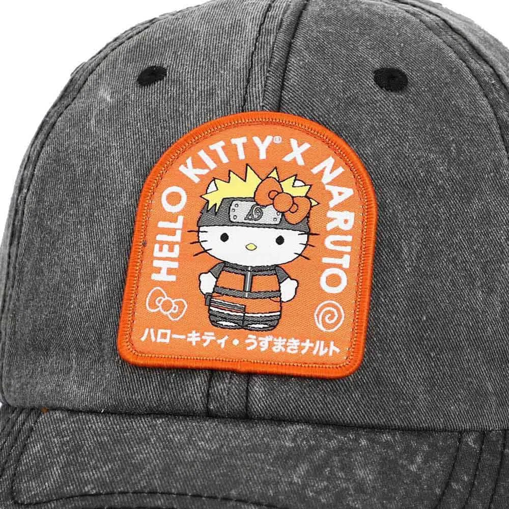 Sanrio [Hello Kitty] x Naruto - Patch Hat (Pigment Dye, Embroidered) - Bioworld - Image 5