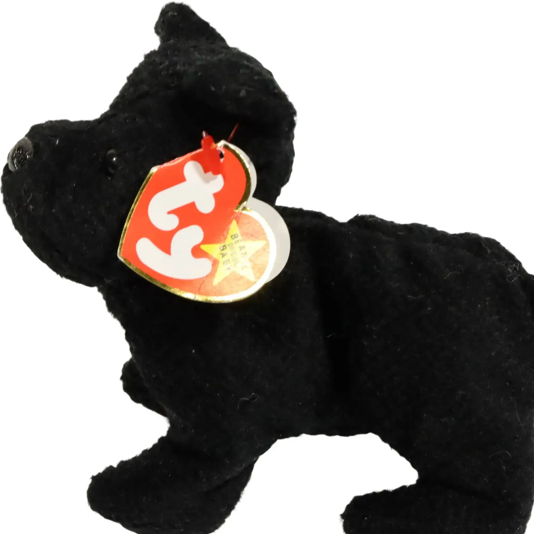 Scottie the Black Dog Plush (6", Style 4102) - Ty - Original Beanie Babies Series (1996) - Image 4