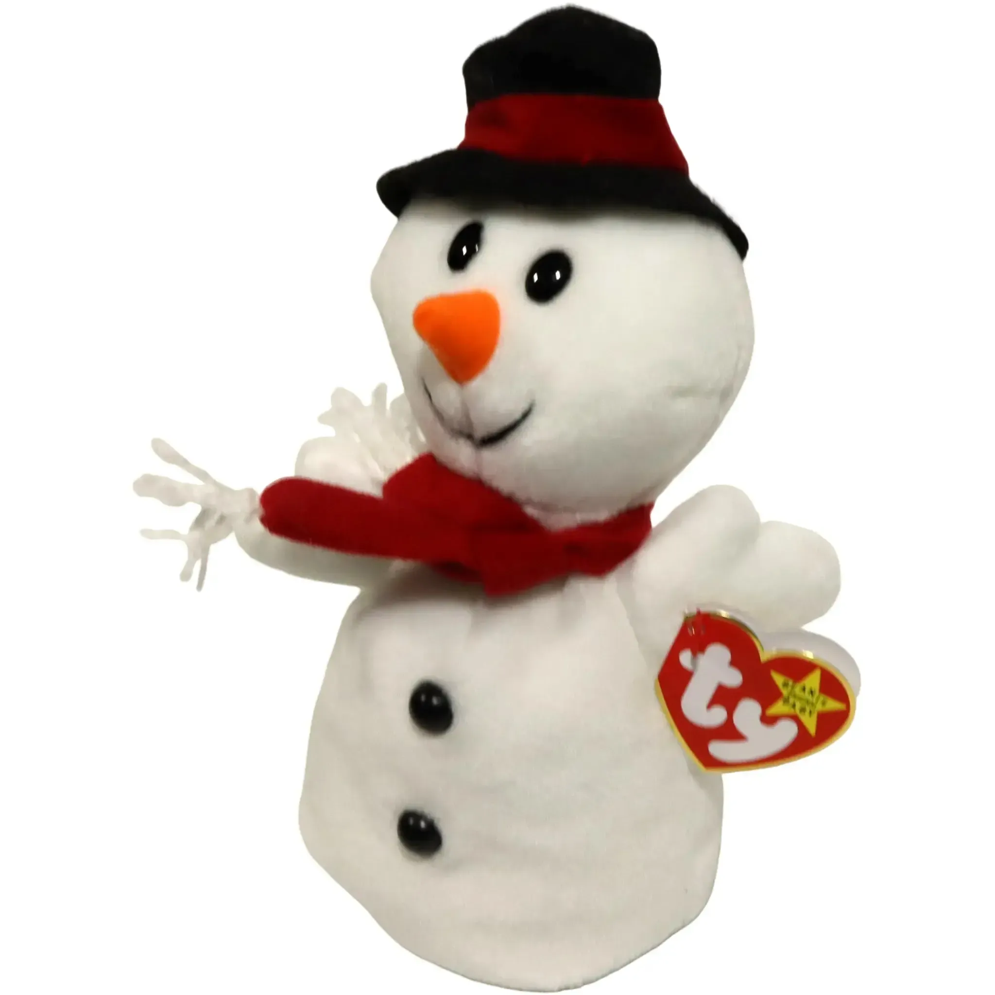 Snowball the Snowman Plush (8", Style 4201) - Ty - Original Beanie Babies Series (1996) - Image 3