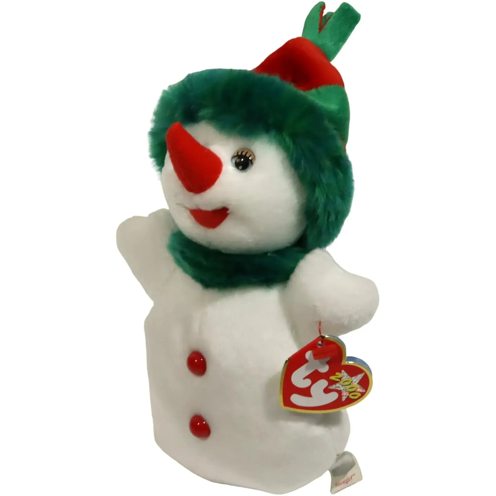 Snowgirl the Snowman Plush (8") - Ty - Original Beanie Babies Series (2000) - Image 3