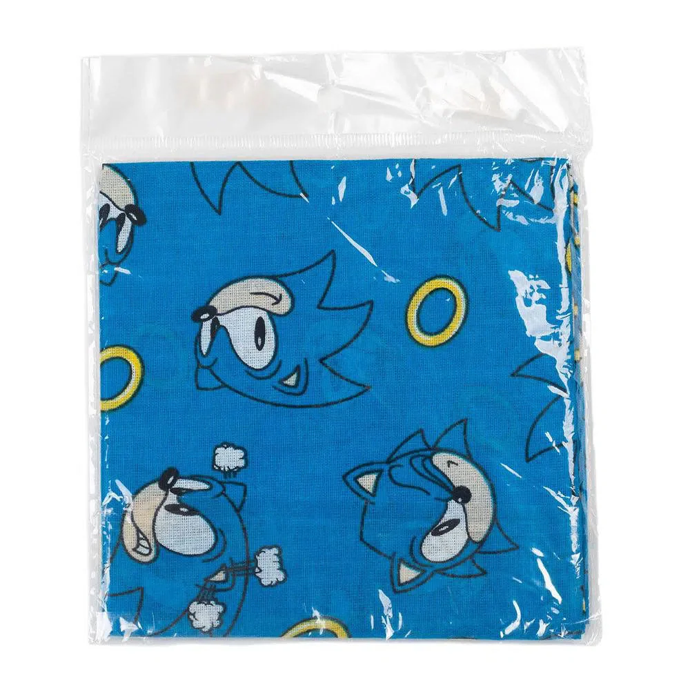 Sonic the Hedgehog - Classic Sonic & Gold Rings Bandana (Blue, All Over Print) - Bioworld - Image 3