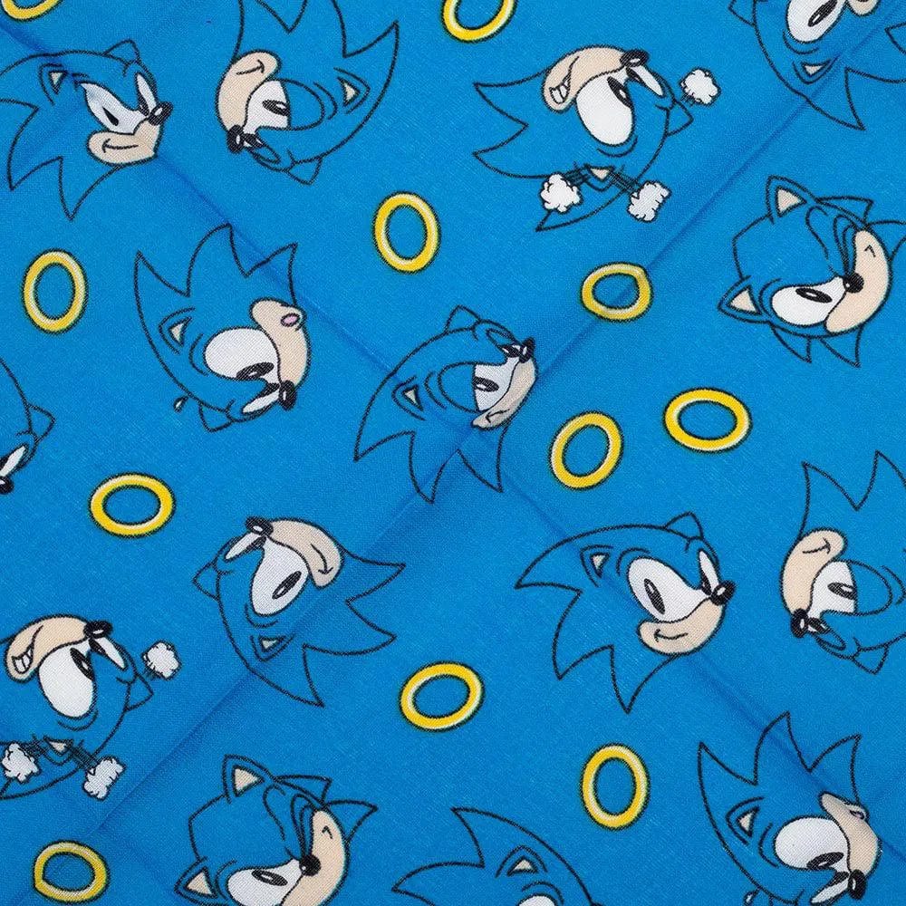 Sonic the Hedgehog - Classic Sonic & Gold Rings Bandana (Blue, All Over Print) - Bioworld - Image 4