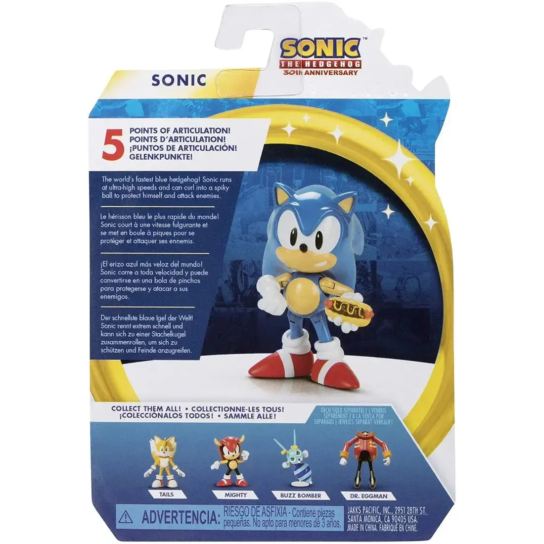 Sonic The Hedgehog - Classic Sonic with Chili Dog Action Figure (2.5") - Jakks Pacific - Image 3