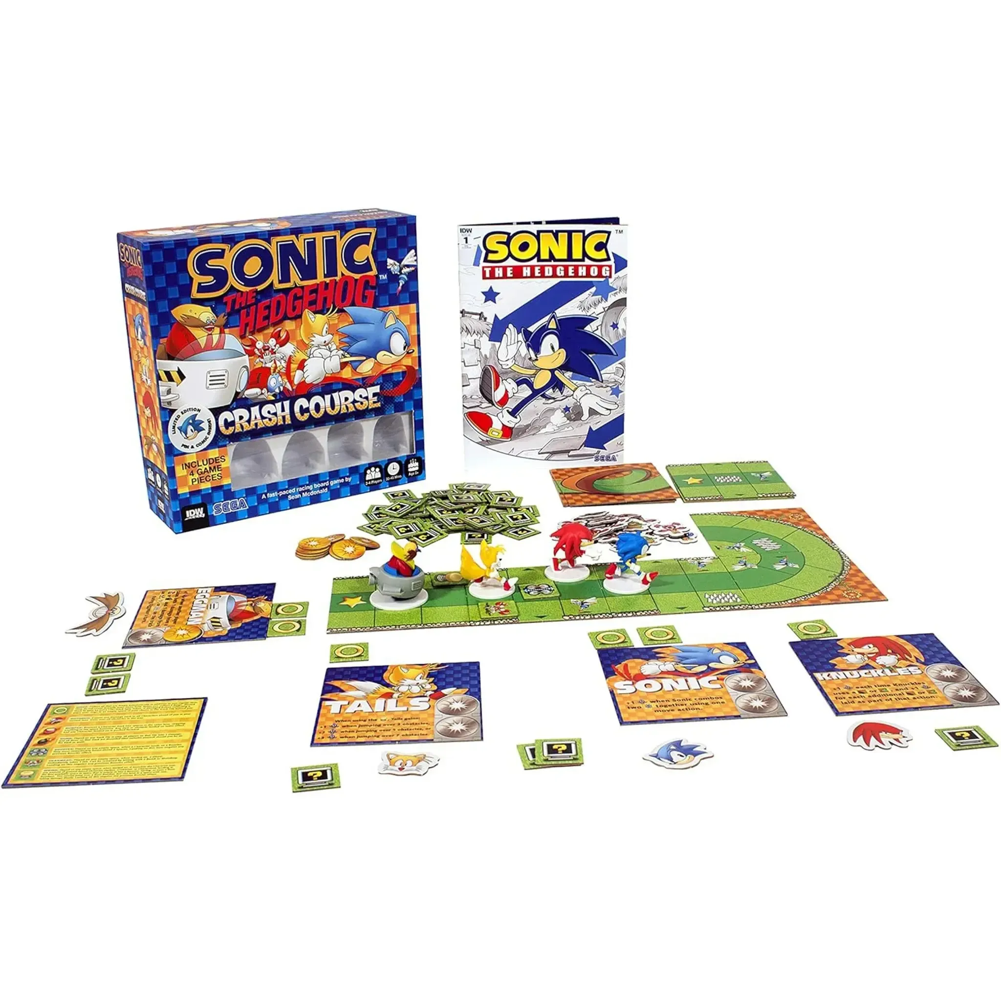 Sonic the Hedgehog: Crash Course - Action/Adventure Racing Board Game for Family, Adults, and Children (2-4 Players, Ages 8+) - IDW Games - Image 2