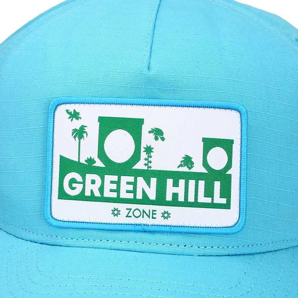 Sonic the Hedgehog - Green Hill Zone Snapback Hat (Light Blue, Ripstop, Pre-Curved Bill) - Bioworld - Image 5