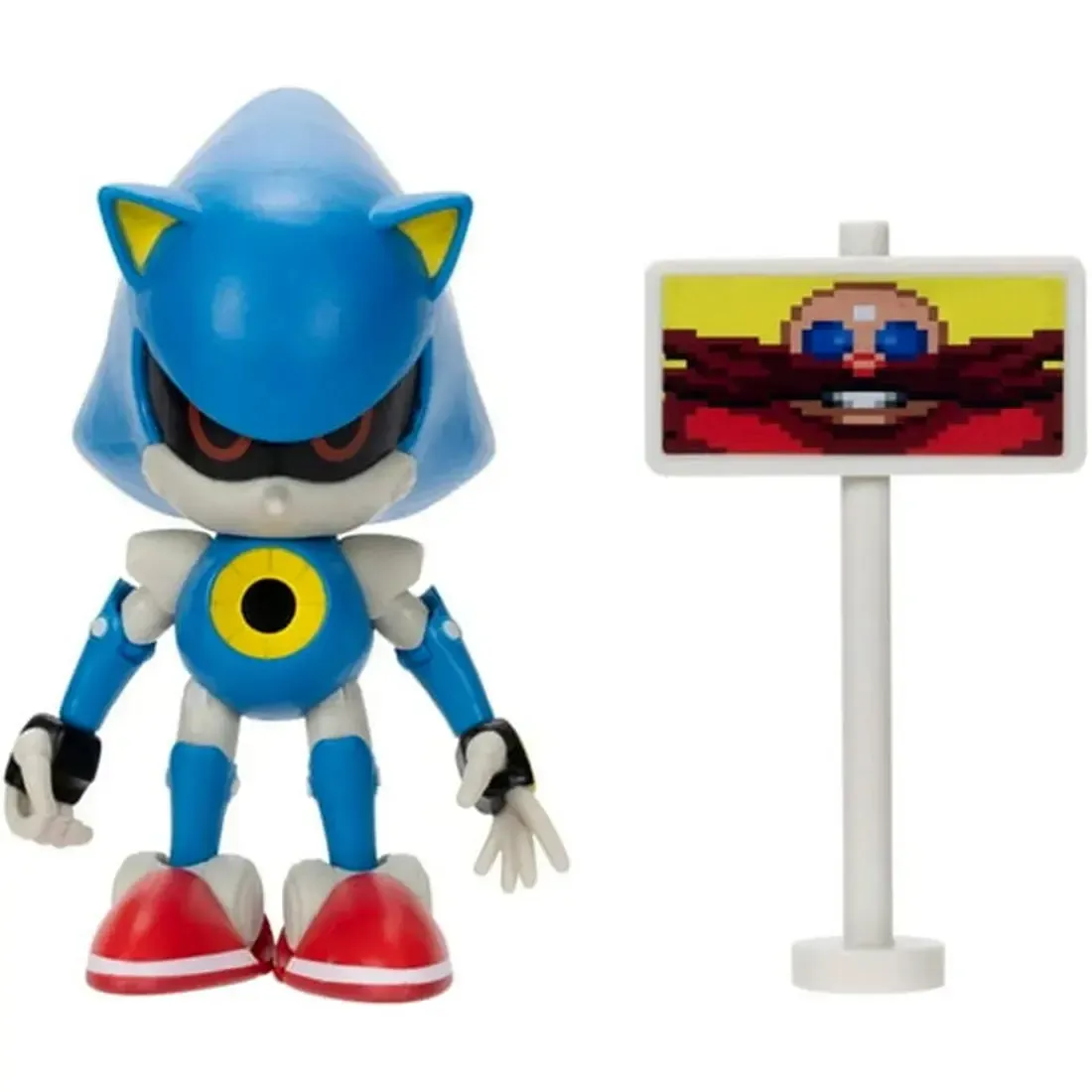 Sonic The Hedgehog - Metal Sonic with Goal Post Sign Action Figure (4") - Jakks Pacific - Image 2