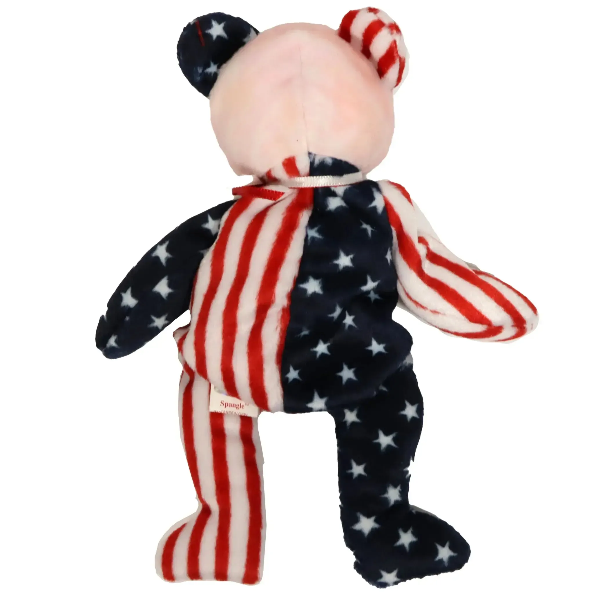 Spangle the Pink America Bear Plush (8") - Ty - Original Beanie Babies Series (1999) - Image 2