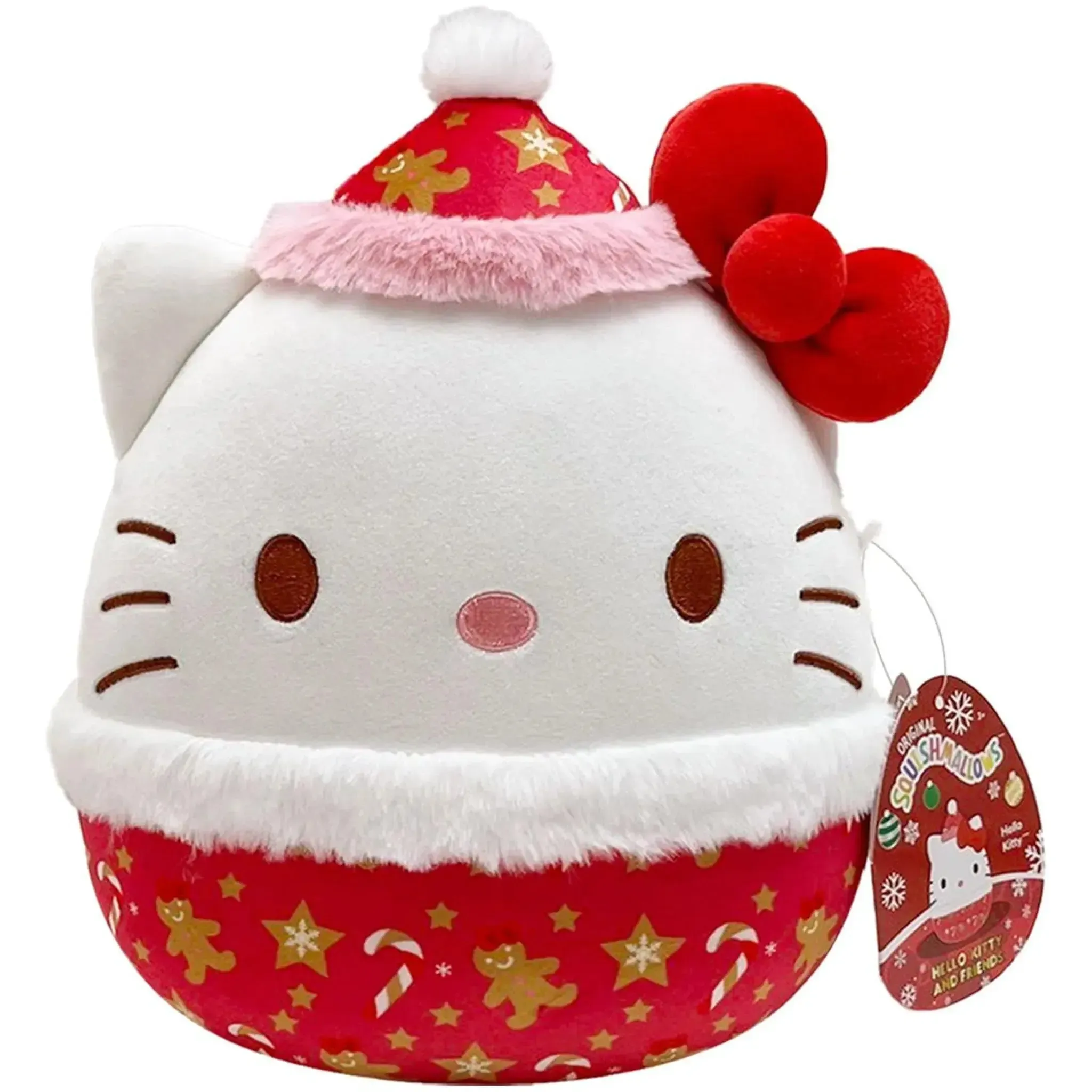 Squishmallows [Sanrio: Hello Kitty & Friends] - Christmas Edition Santa Hat Gingerbread Outfit Hello Kitty Plush (9.25") - Jazwares - (2025)