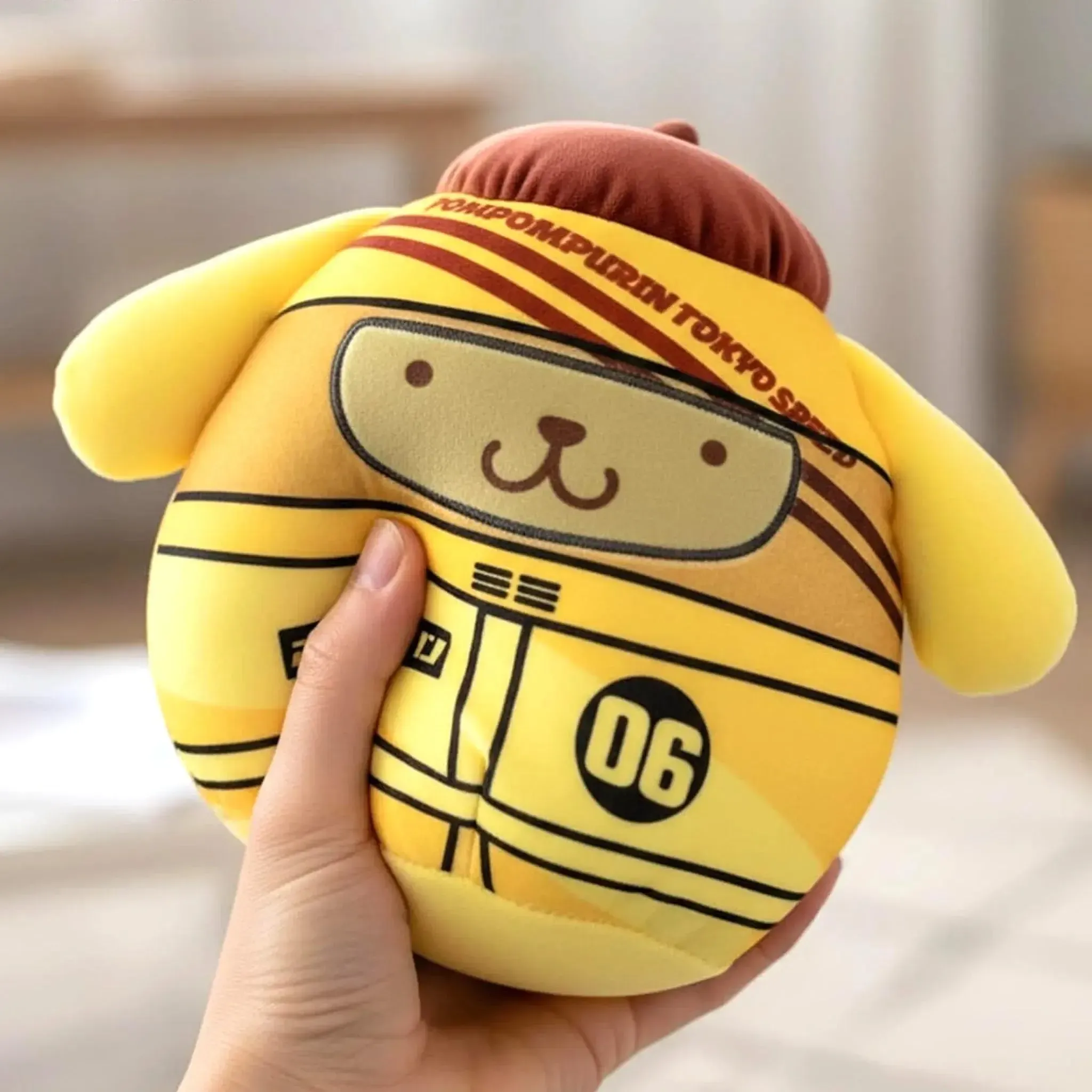 Squishmallows [Sanrio: Hello Kitty & Friends] - Tokyo Speed Pompompurin Dog Plush (9.75") - Kellytoy - Tokyo Speed Series - (2023) - Image 4