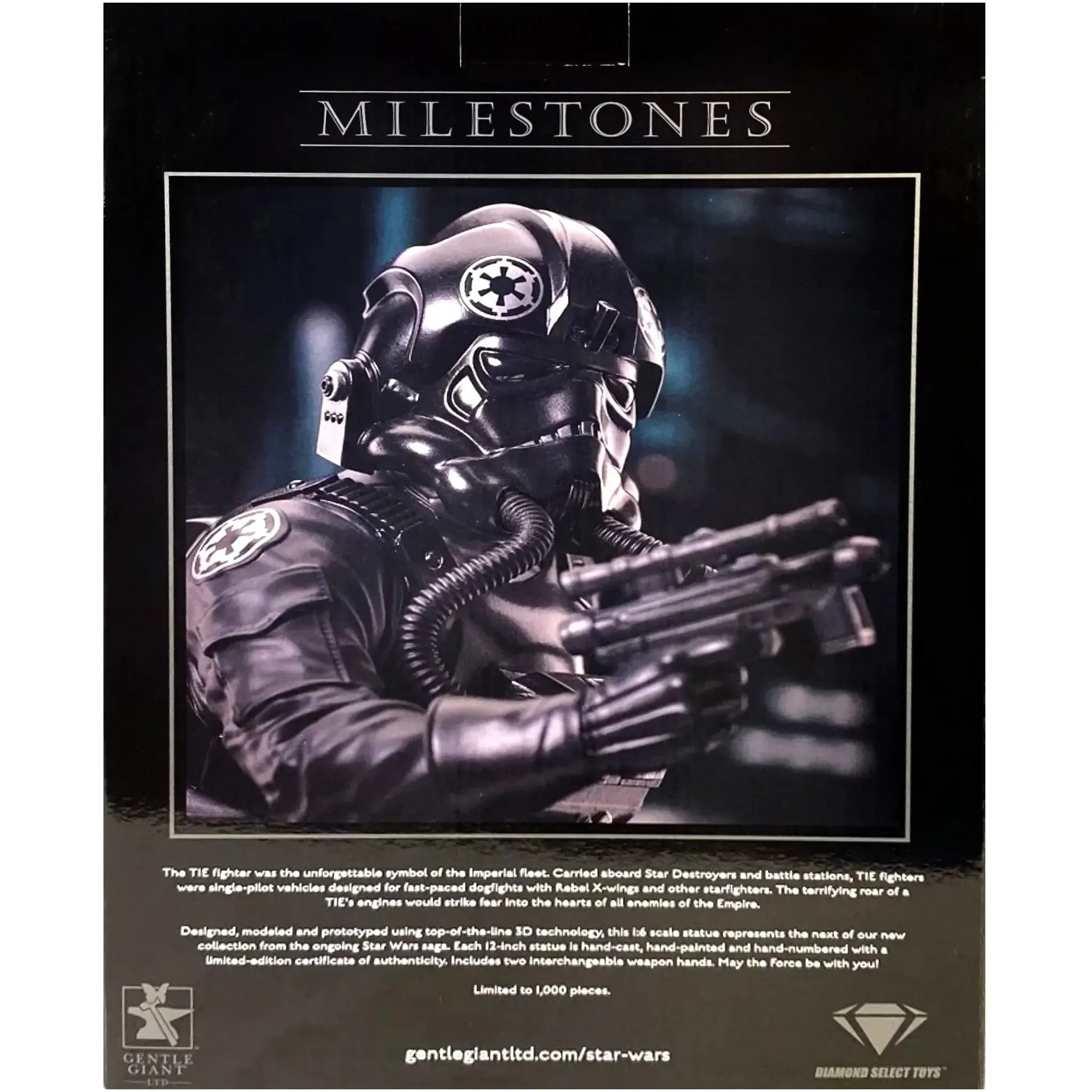 Star Wars [A New Hope] - TIE Pilot Statue Figure (12", 1:6 Scale, Limited Edition: 1 of 1,000) - Diamond Select Toys [Gentle Giant Ltd.] - Milestones Series - (2024) - Image 3