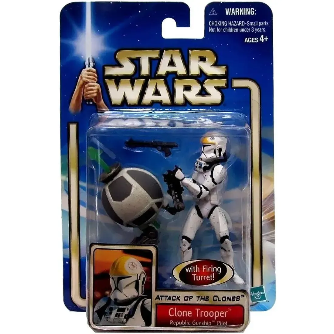 Star Wars: Episode II [Attack of the Clones] - Republic Gunship Pilot Clone Trooper Action Figure (3.75") - Hasbro - Collection 1, #49 (2002)