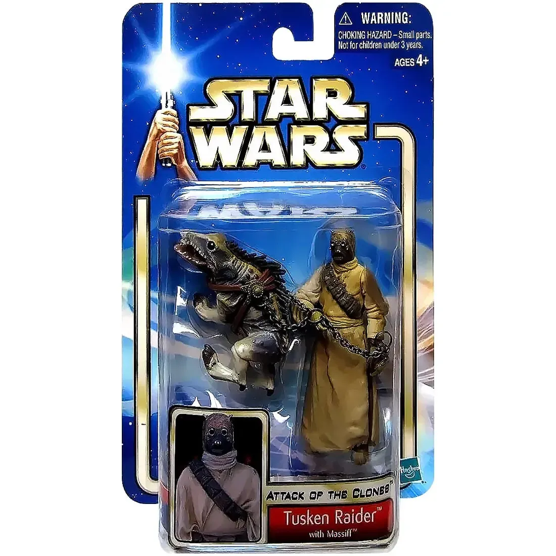 Star Wars: Episode II [Attack of the Clones] - Tusken Raider with Massiff Action Figure (3.75") - Hasbro - Collection 2, #52 (2002)