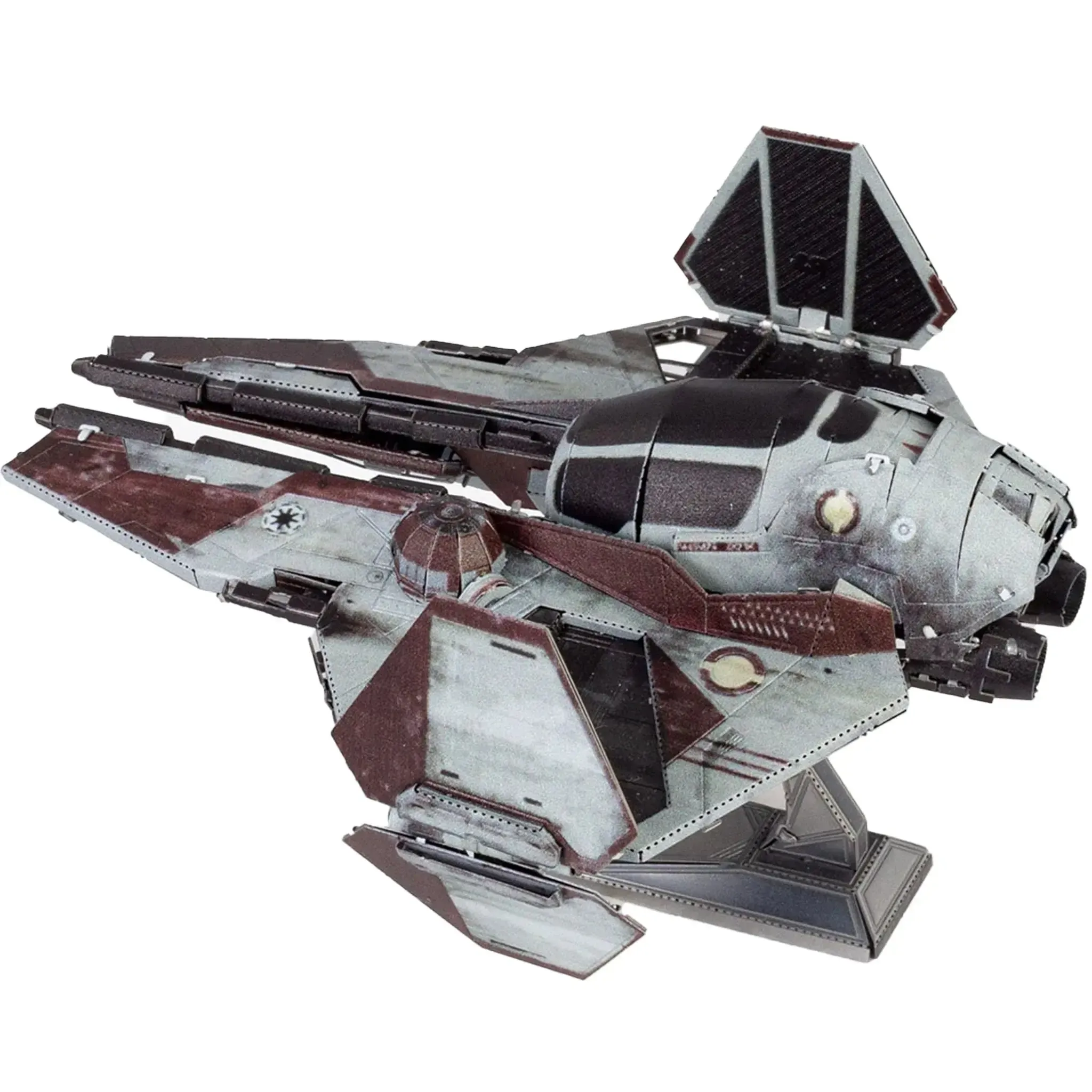 Star Wars - ETA-2 Jedi Starfighter Vehicle 3D Figure Model Kit (Steel, Hard Difficulty) - Fascinations - Metal Earth Series - (2024) - Image 4