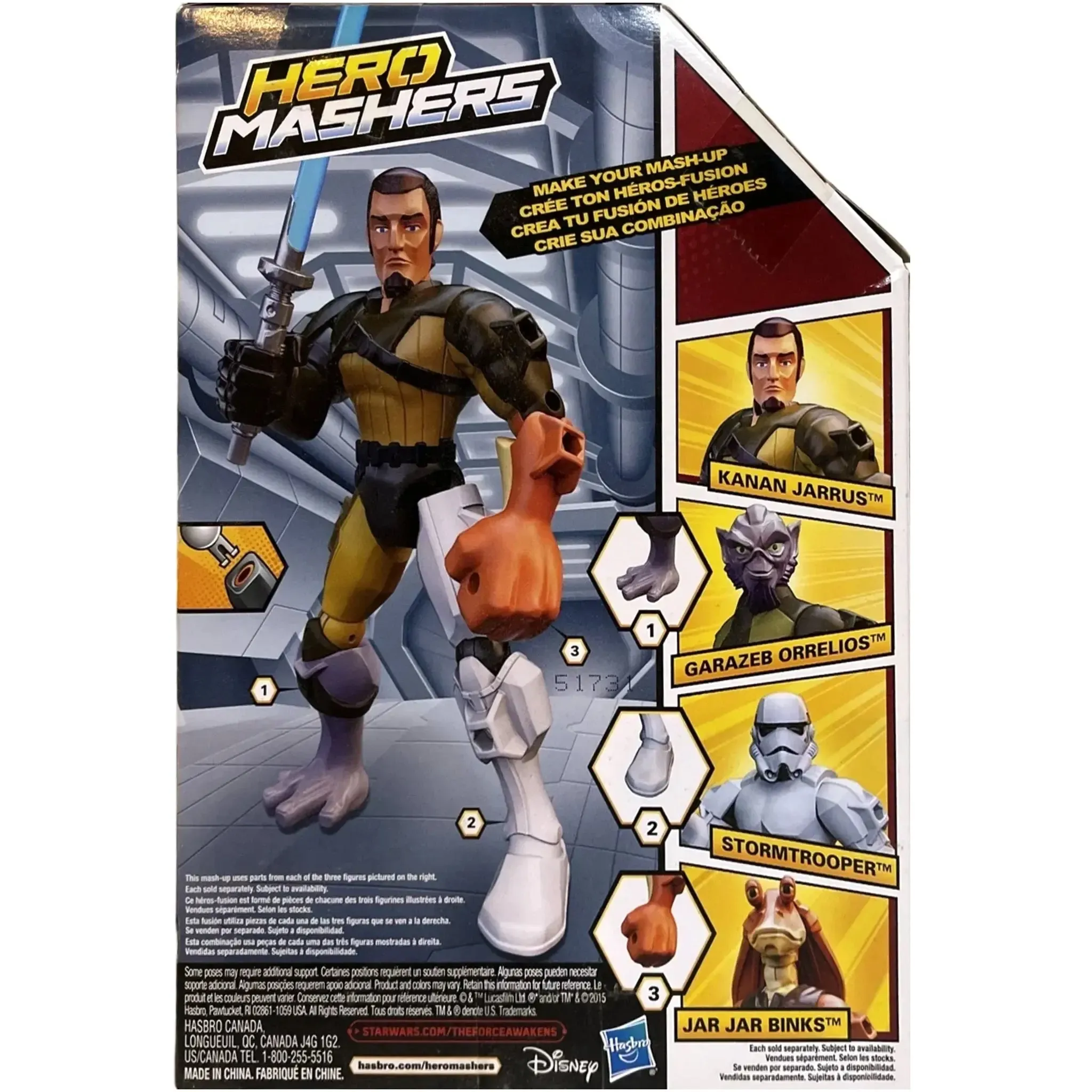 Star Wars - Kanan Jarrus Action Figure (6") - Hasbro - Hero Mashers Series - (2015) - Image 3