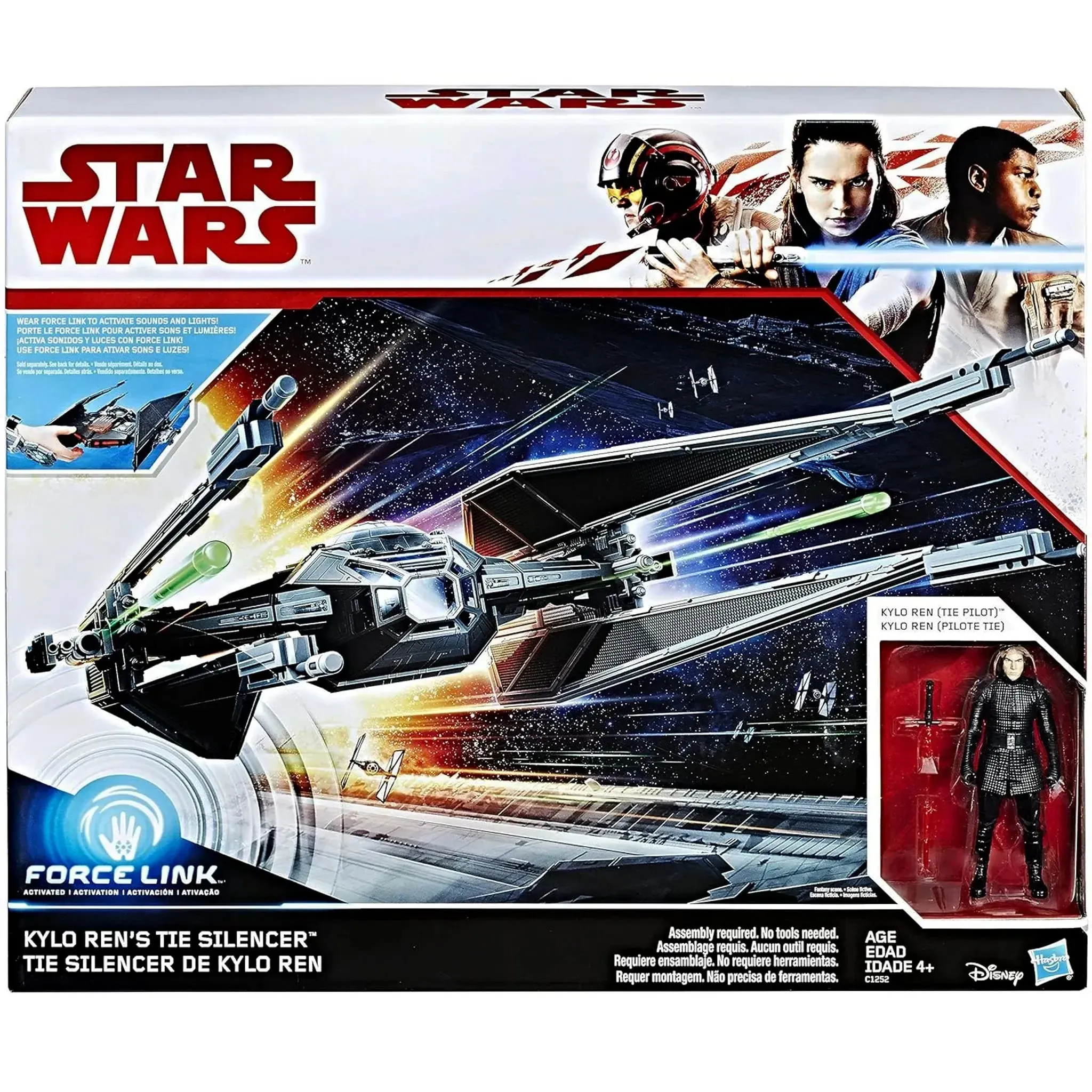 Star Wars - Kylo Ren's Tie Silencer Ship with Kylo Ren Action Figure (3.75") - Hasbro - (2017)