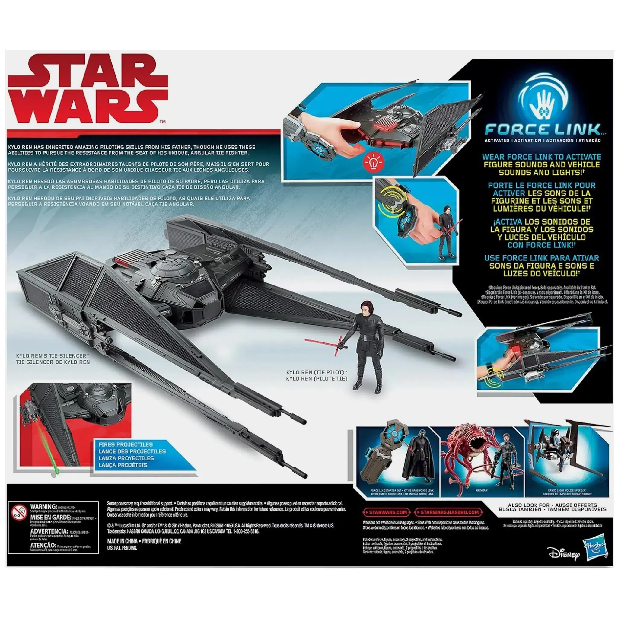 Star Wars - Kylo Ren's Tie Silencer Ship with Kylo Ren Action Figure (3.75") - Hasbro - (2017) - Image 3