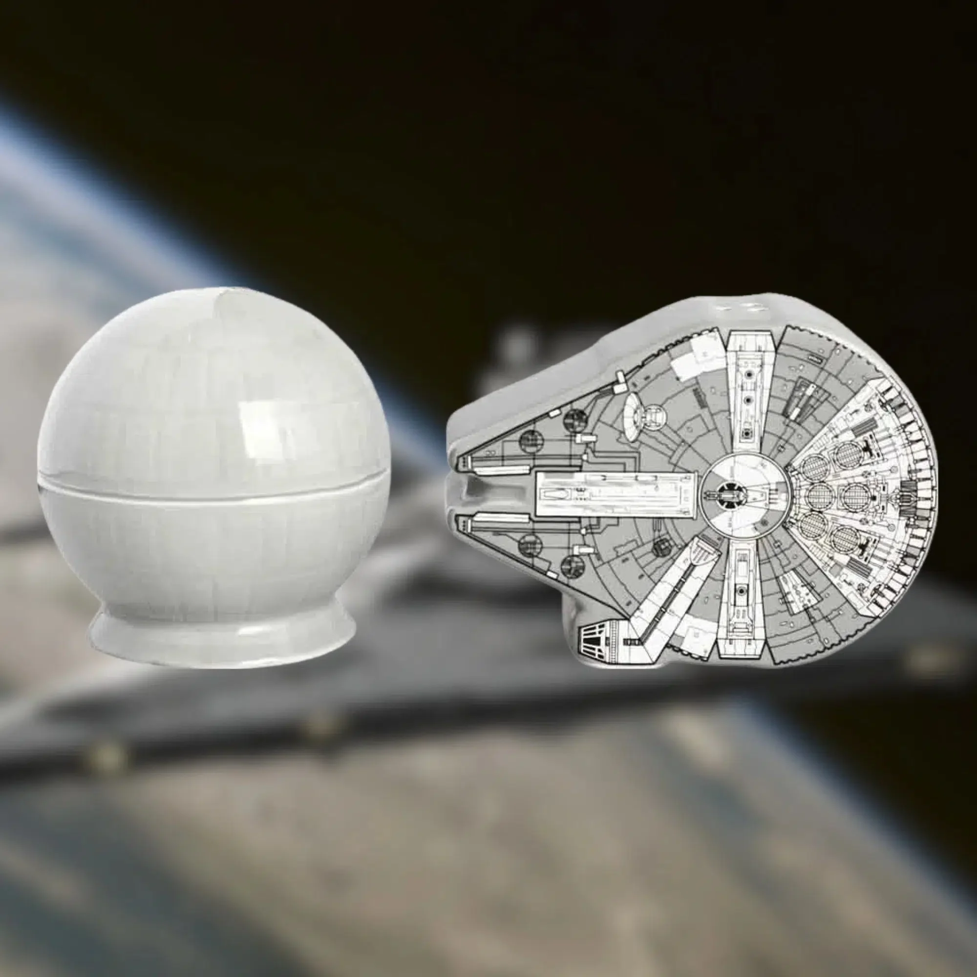 Star Wars - Millennium Falcon & Death Star Salt & Pepper Shaker Set (Ceramic) - Bioworld - Image 5