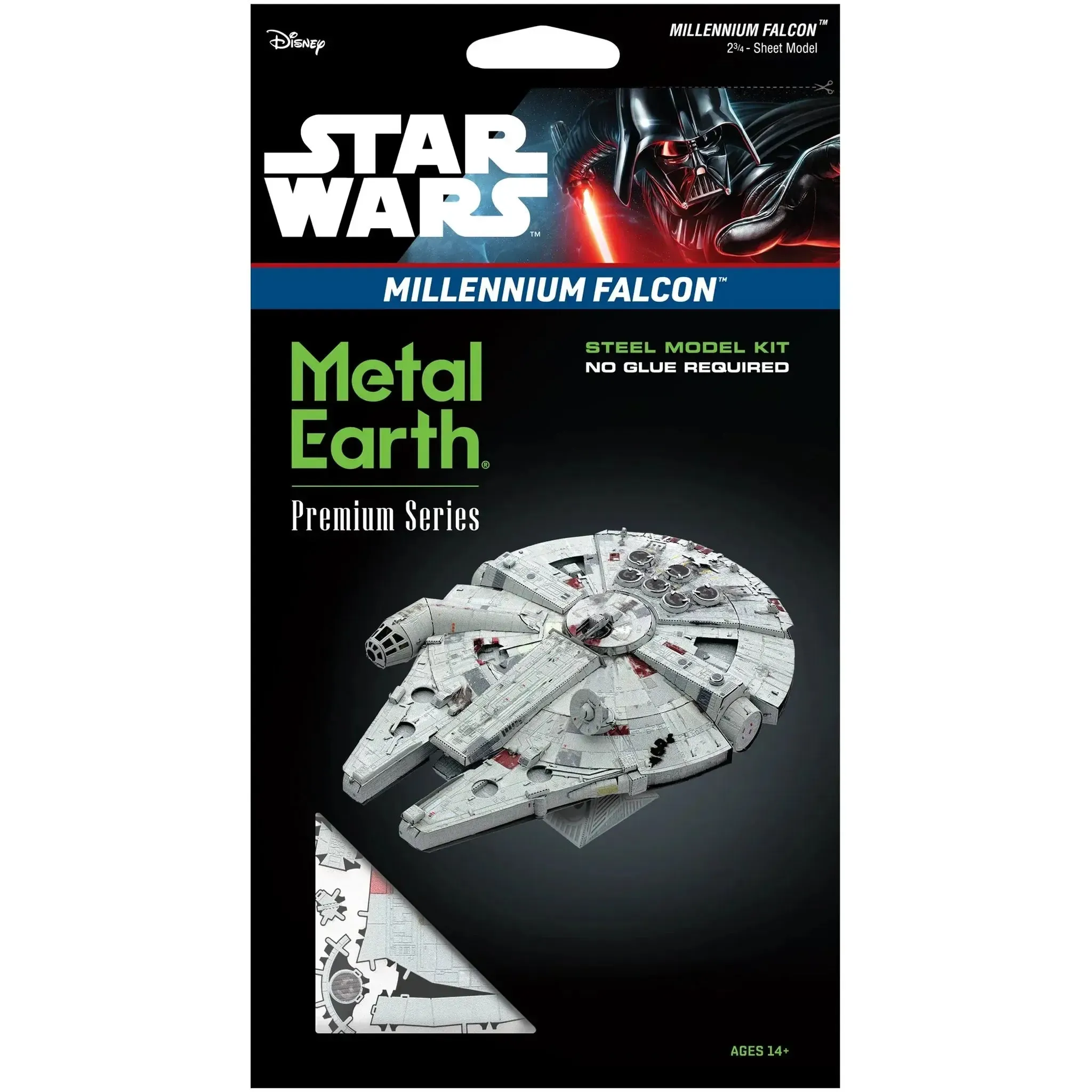 Star Wars - Millennium Falcon Spaceship 3D Figure Model Kit (Steel, Moderate Difficulty) - Fascinations - Metal Earth Premium Series - (2023)