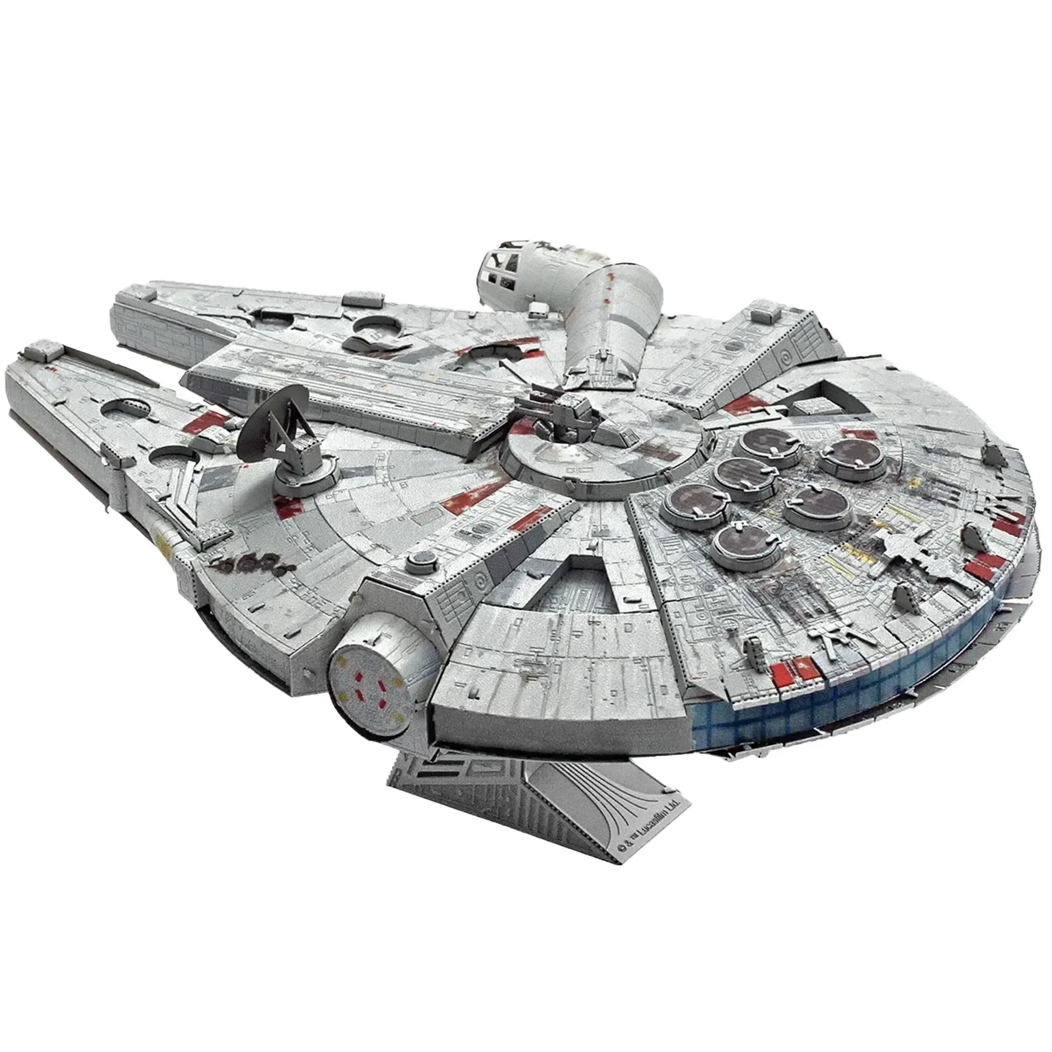 Star Wars - Millennium Falcon Spaceship 3D Figure Model Kit (Steel, Moderate Difficulty) - Fascinations - Metal Earth Premium Series - (2023) - Image 4